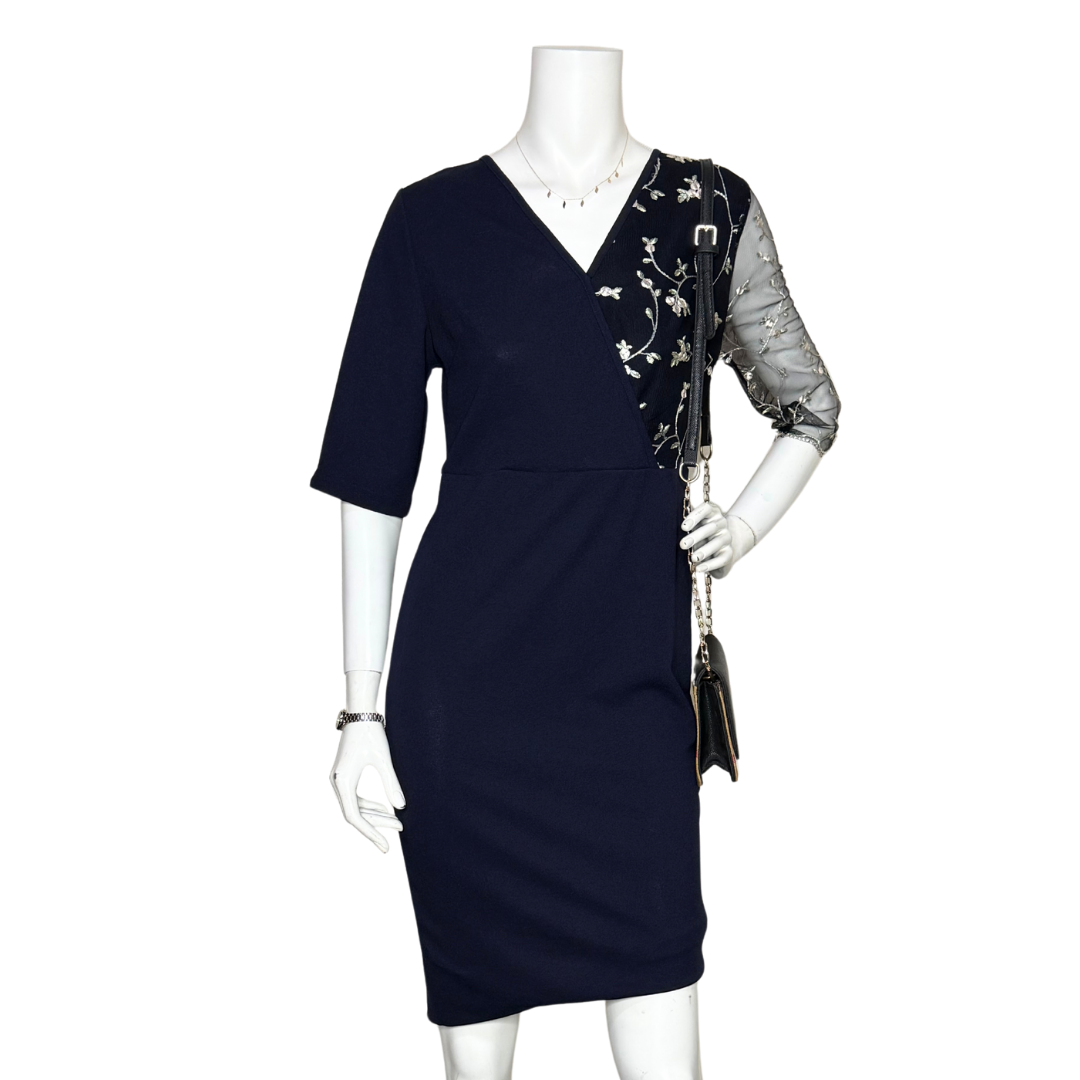 SHEIN Embroidered Wrap-Front Dress (Medium) – Lovely Loot Closet