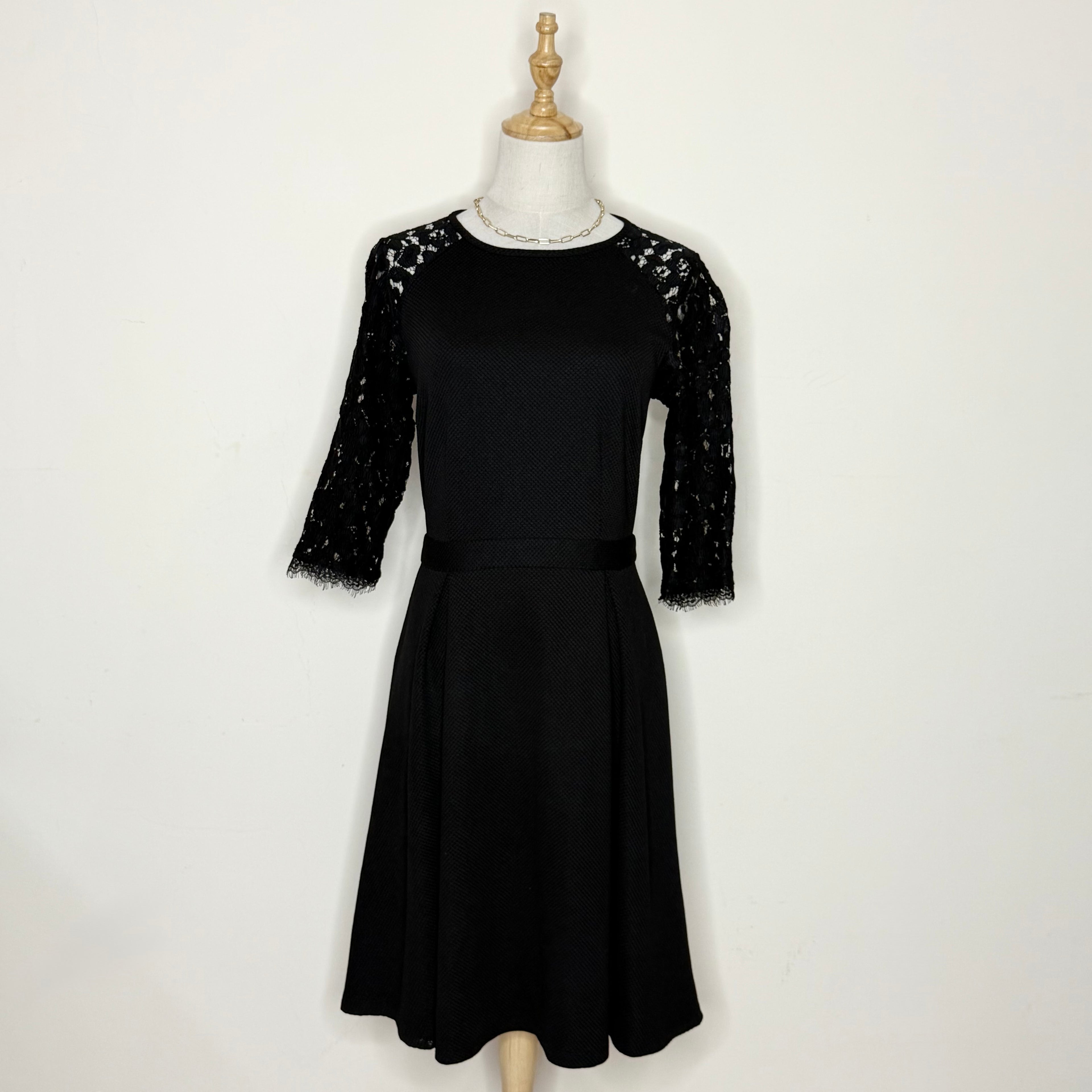 Dorothy Perkins Black Lace Fit-and-Flare Dress