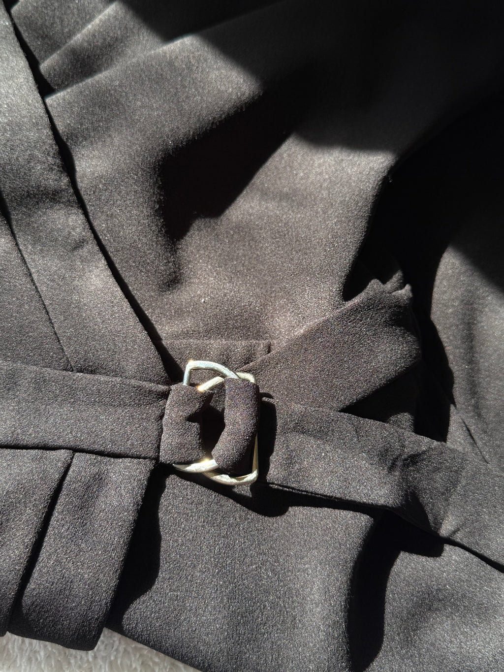 Lipsy London Black Belted Wrap Dress | UK 10 (Preloved)