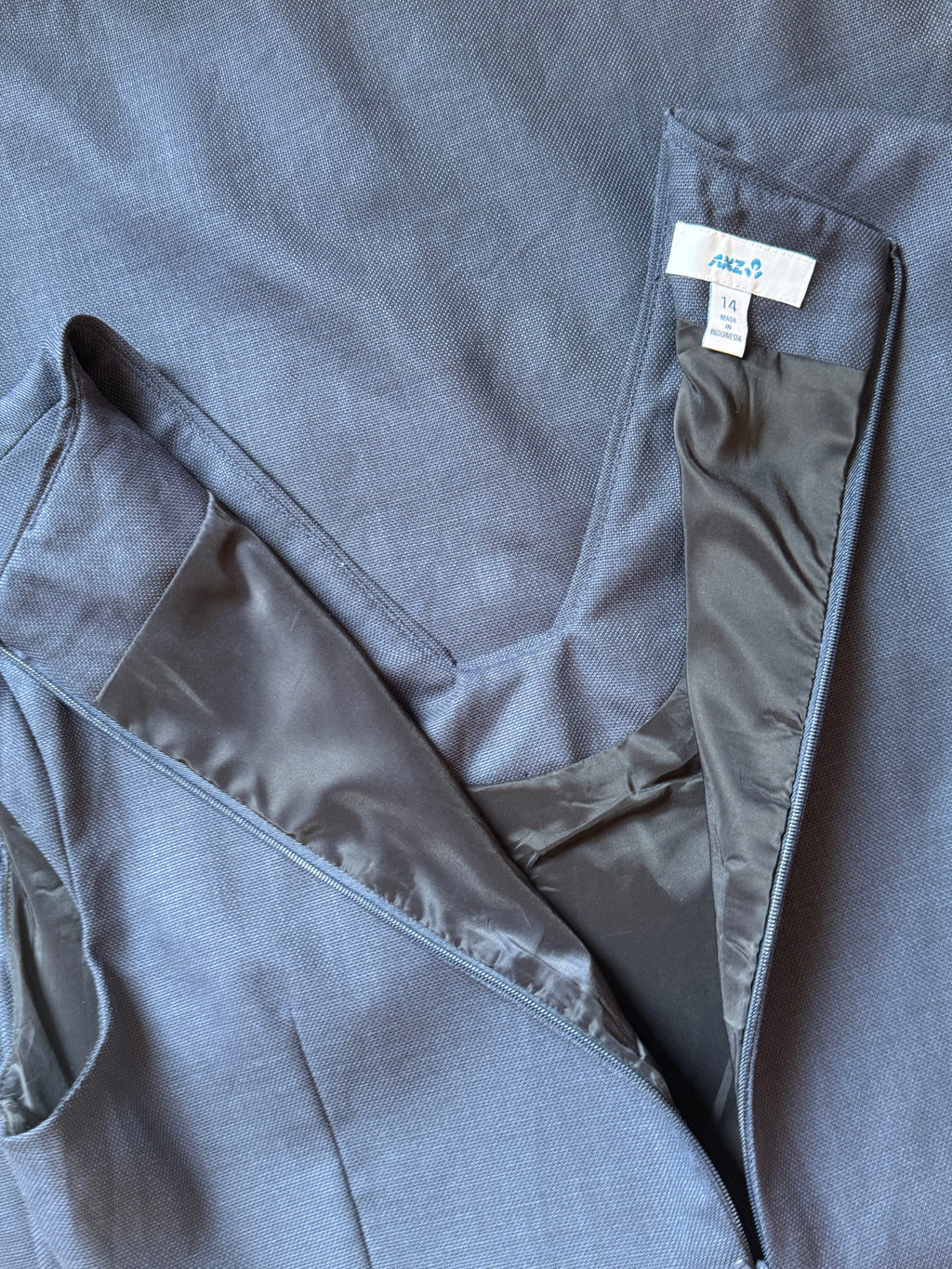 ⚓ ANZ Navy Blue Sleeveless Work Sheath (UK 14)