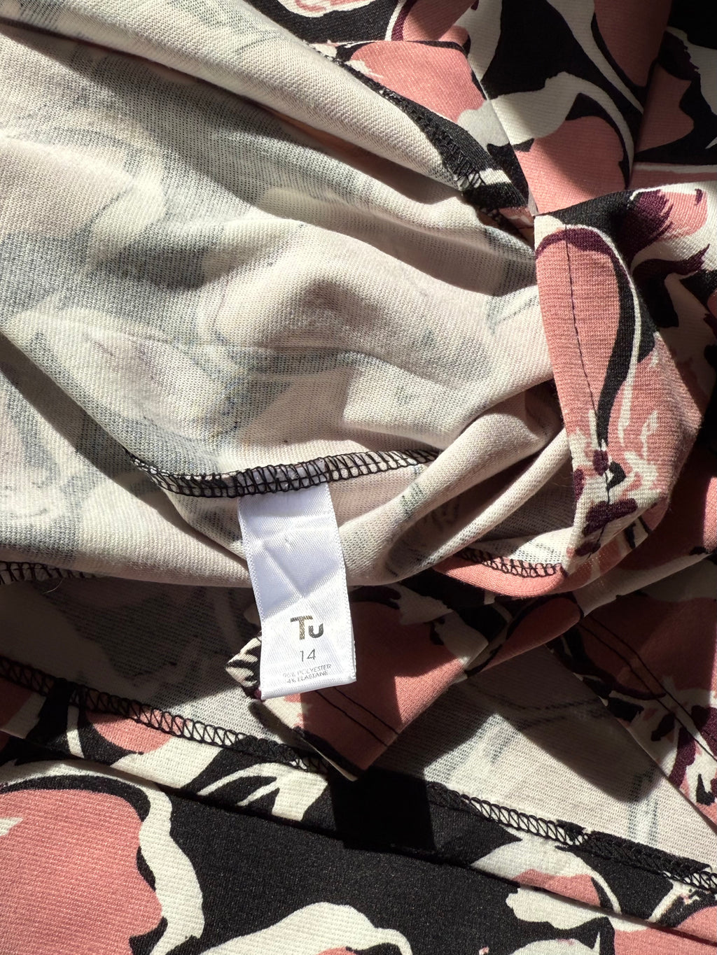 Chic TU Pink Floral Print Midi Dress - Preloved UK 14