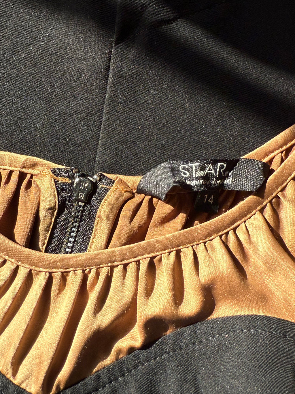 STAR BY JULIEN MACDONALD Black & Gold Dress | UK 14