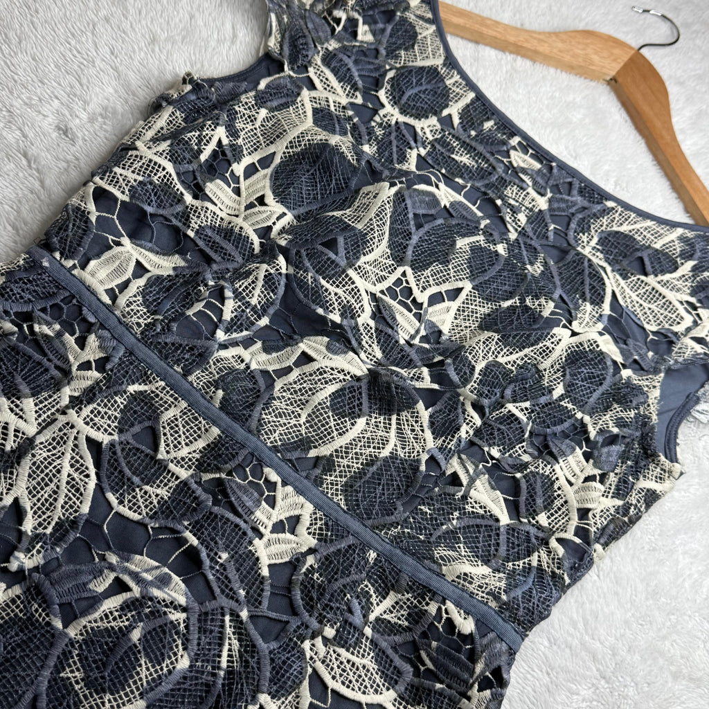 Esprit Navy & White Lace Sheath Dress