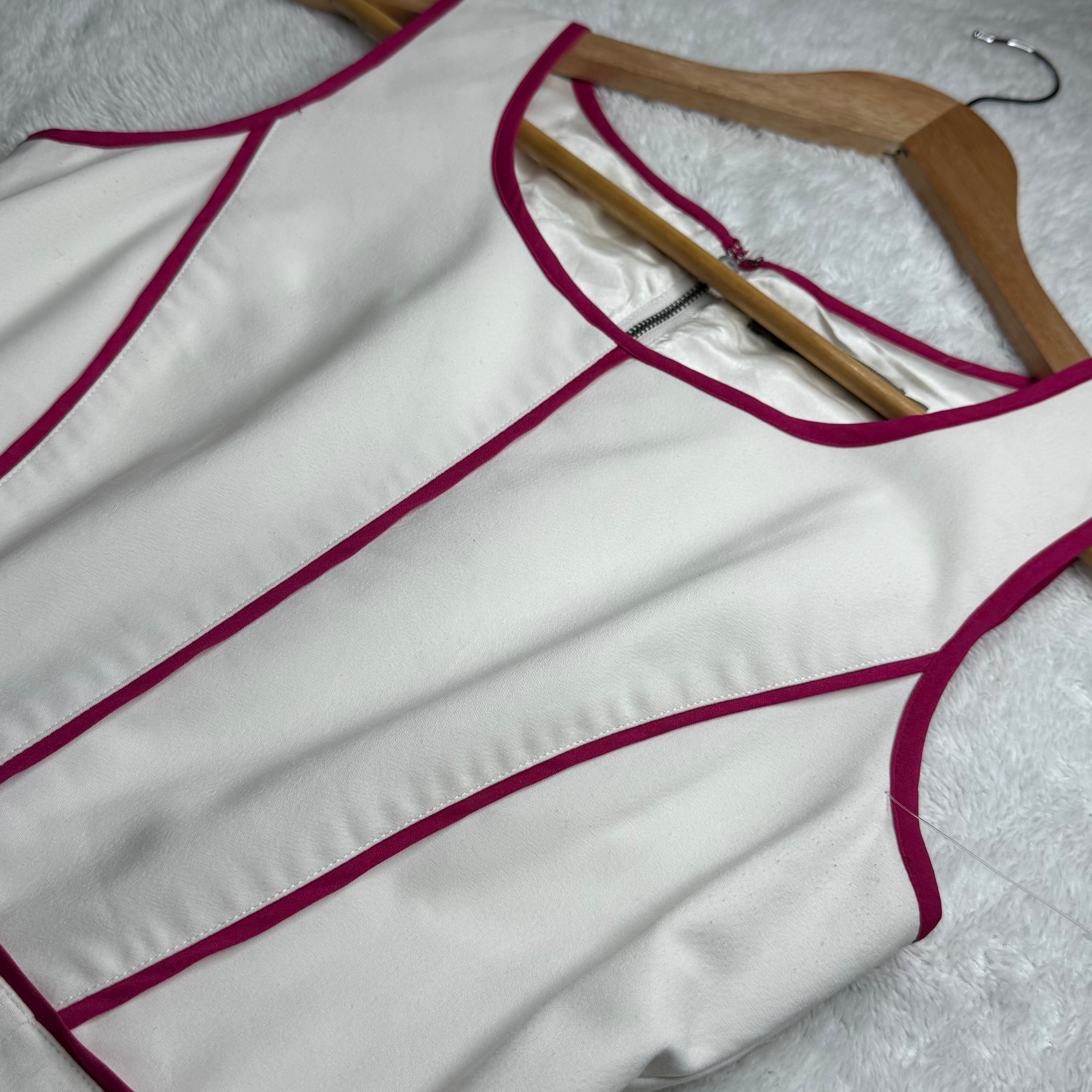 Target Limited Edition White Dress with Pink Contrast Piping