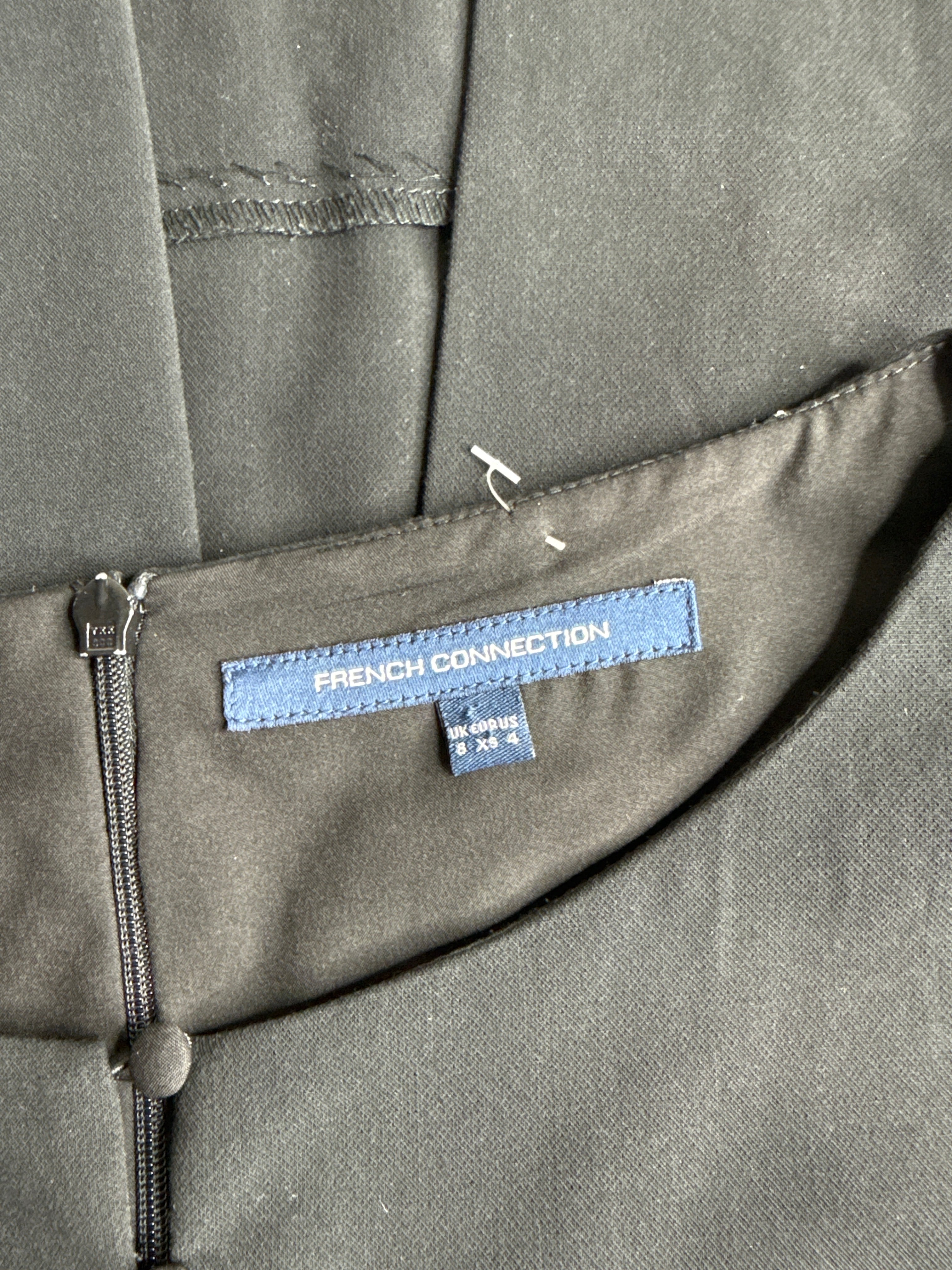 French Connection Black Mini Dress (UK 8 / S)