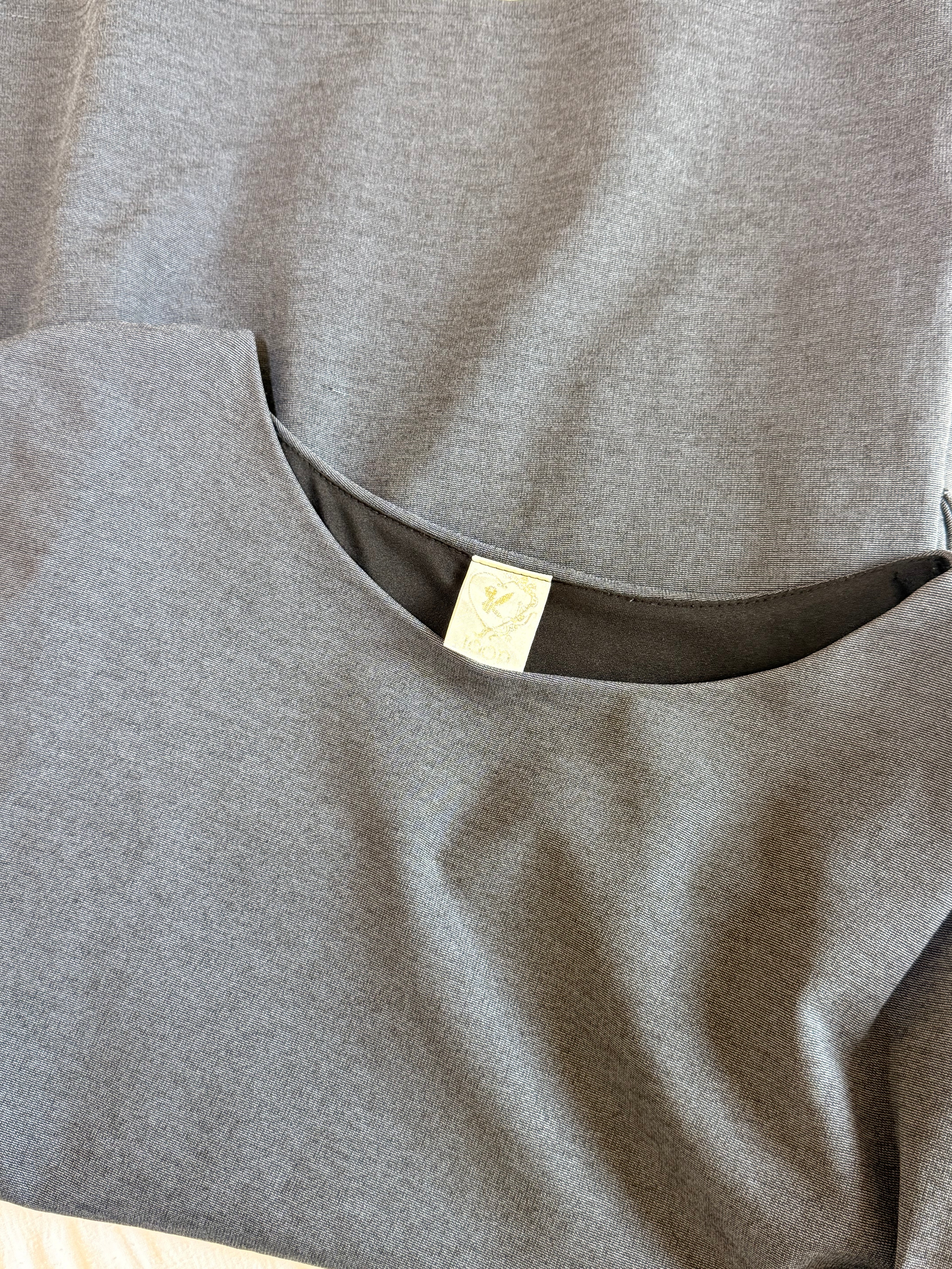Loop Grey Ruched Side Mini Shift Dress | Large