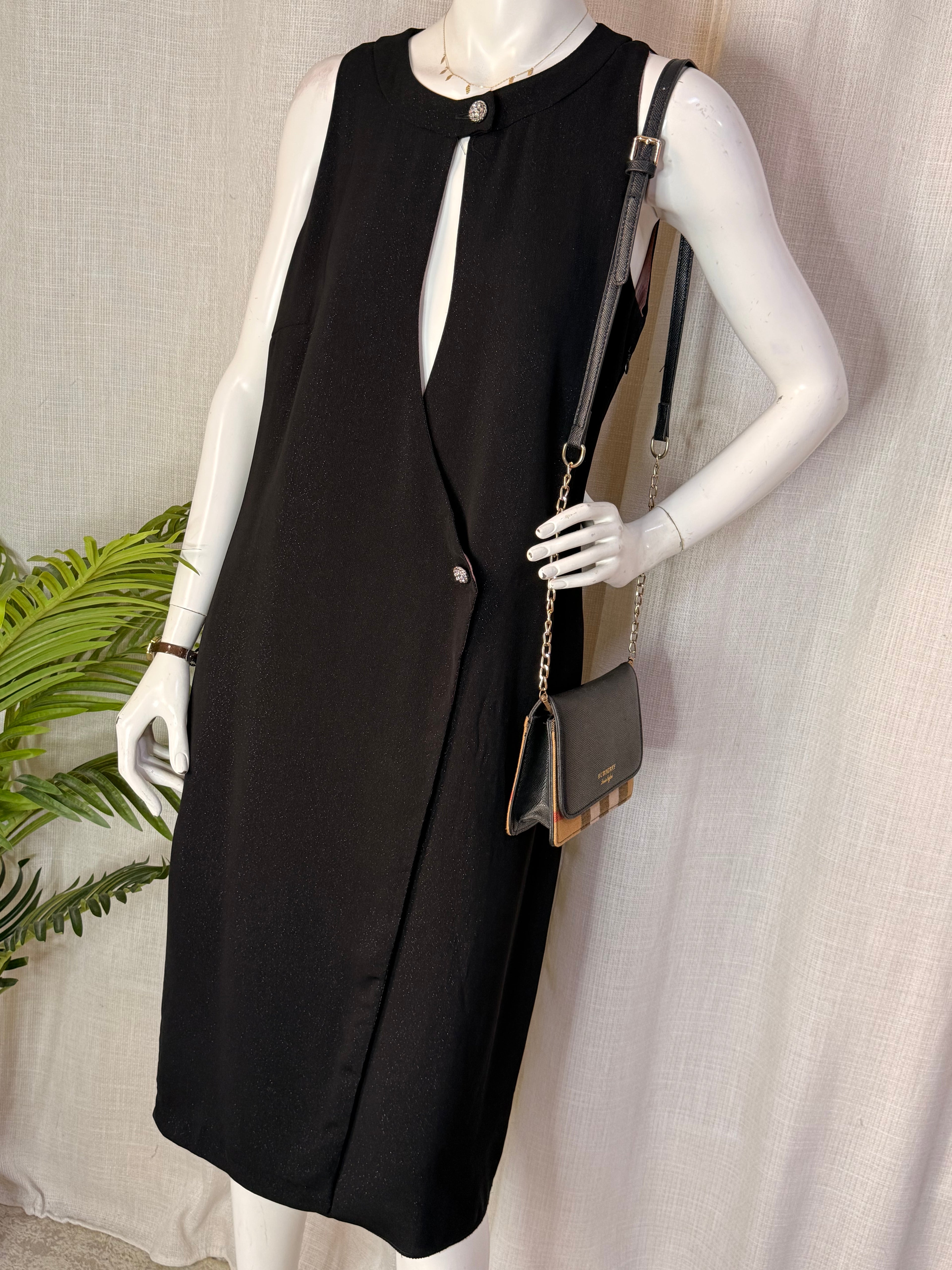 Jotelle Black Sleeveless Long Dress – Size 2XL | Elegant Modest Occasion Dress