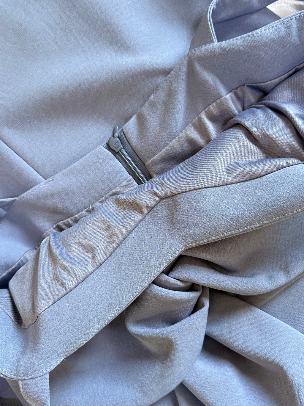 Oversized Bow Accent Periwinkle Midi Dress | Small