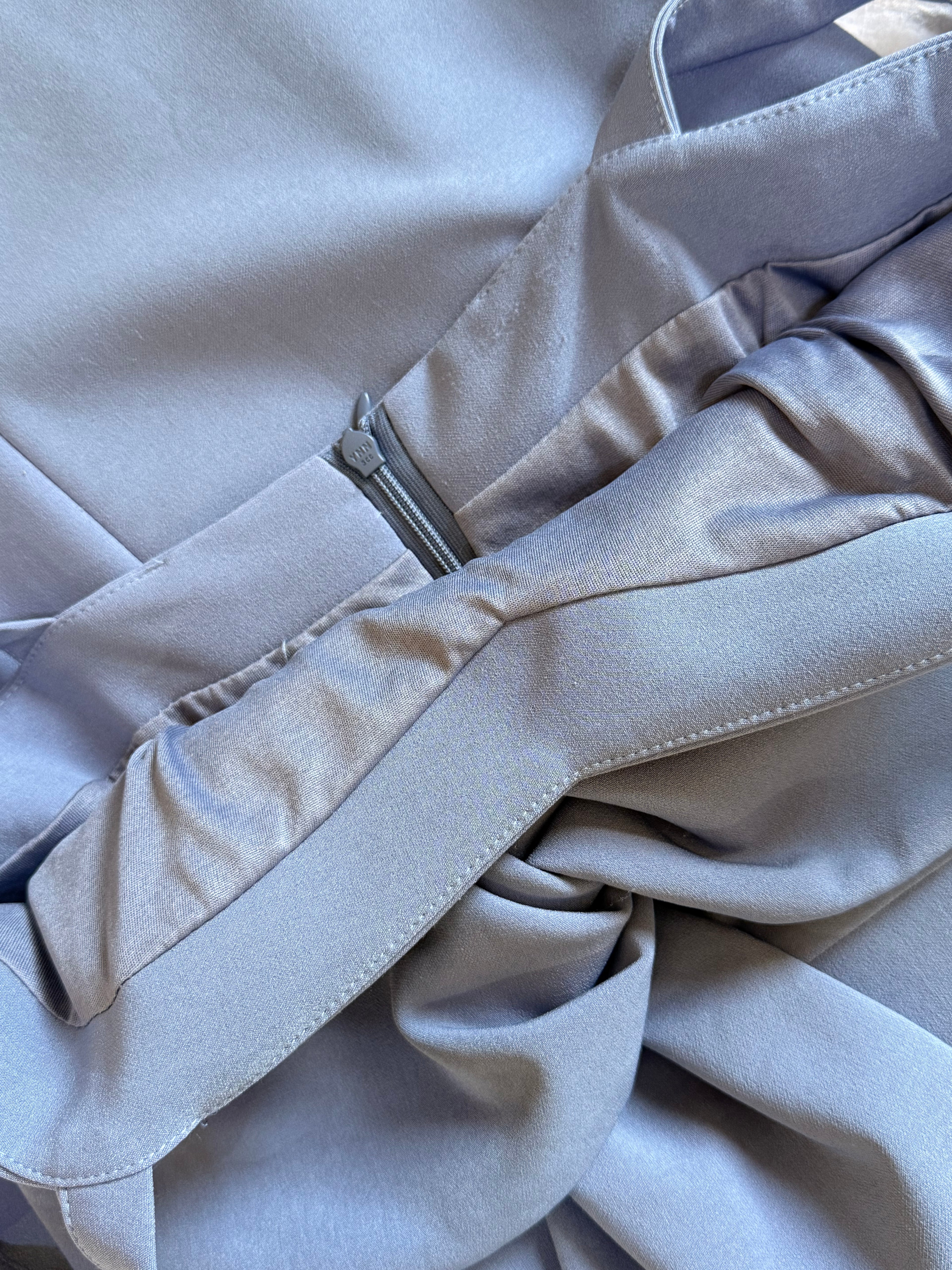 Oversized Bow Accent Periwinkle Midi Dress | Small