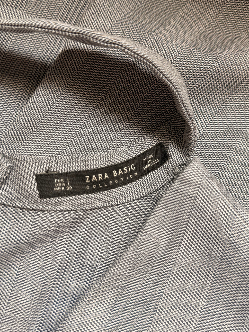 Zara Basic Grey Choker Neck Shift Mini Dress – Size Large | EUR L / US L | Office & Smart Casual