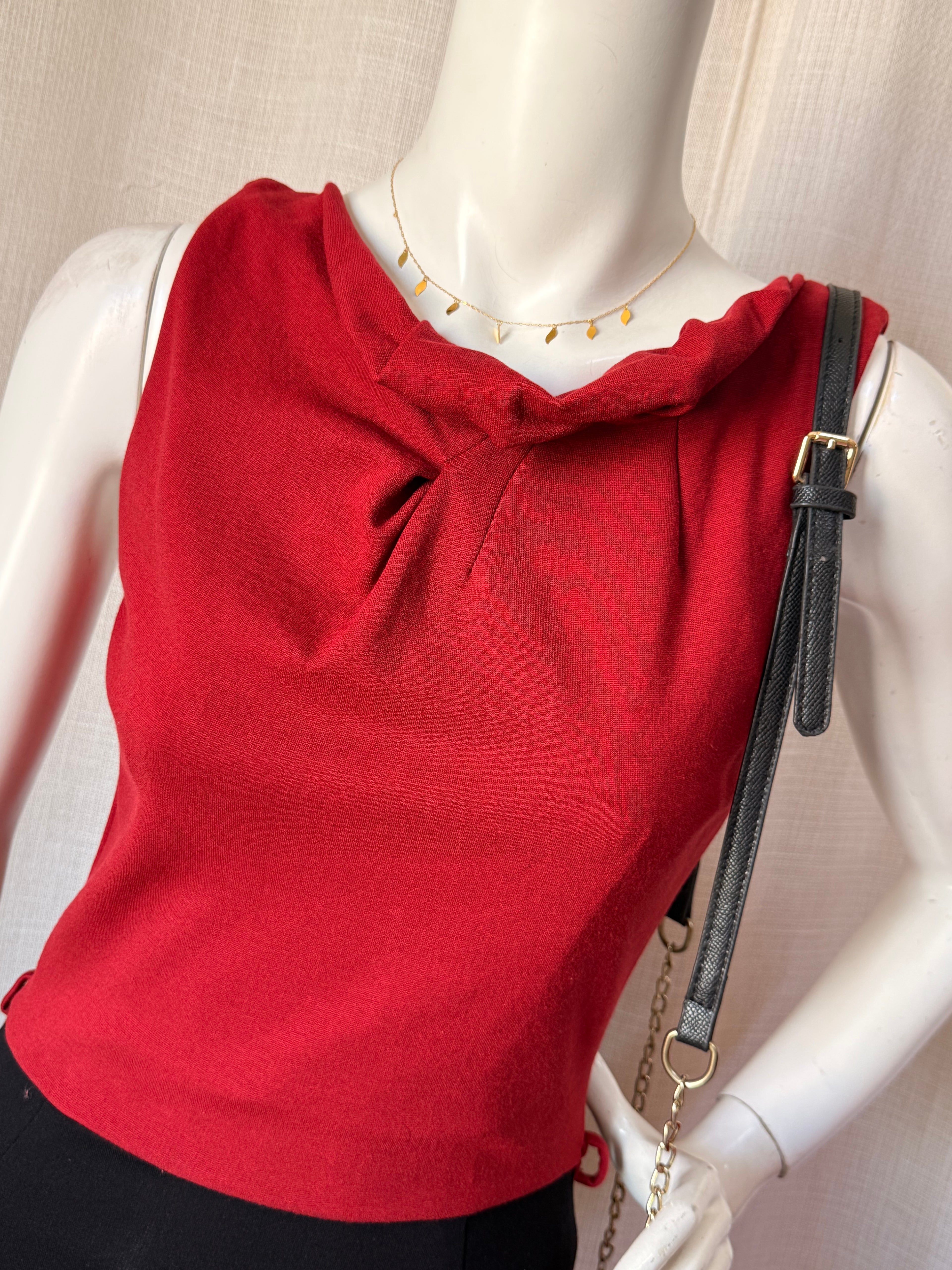 Mango Collection Colorblock Cowl Neck Sheath Midi Dress (Size EUR S / US XS)
