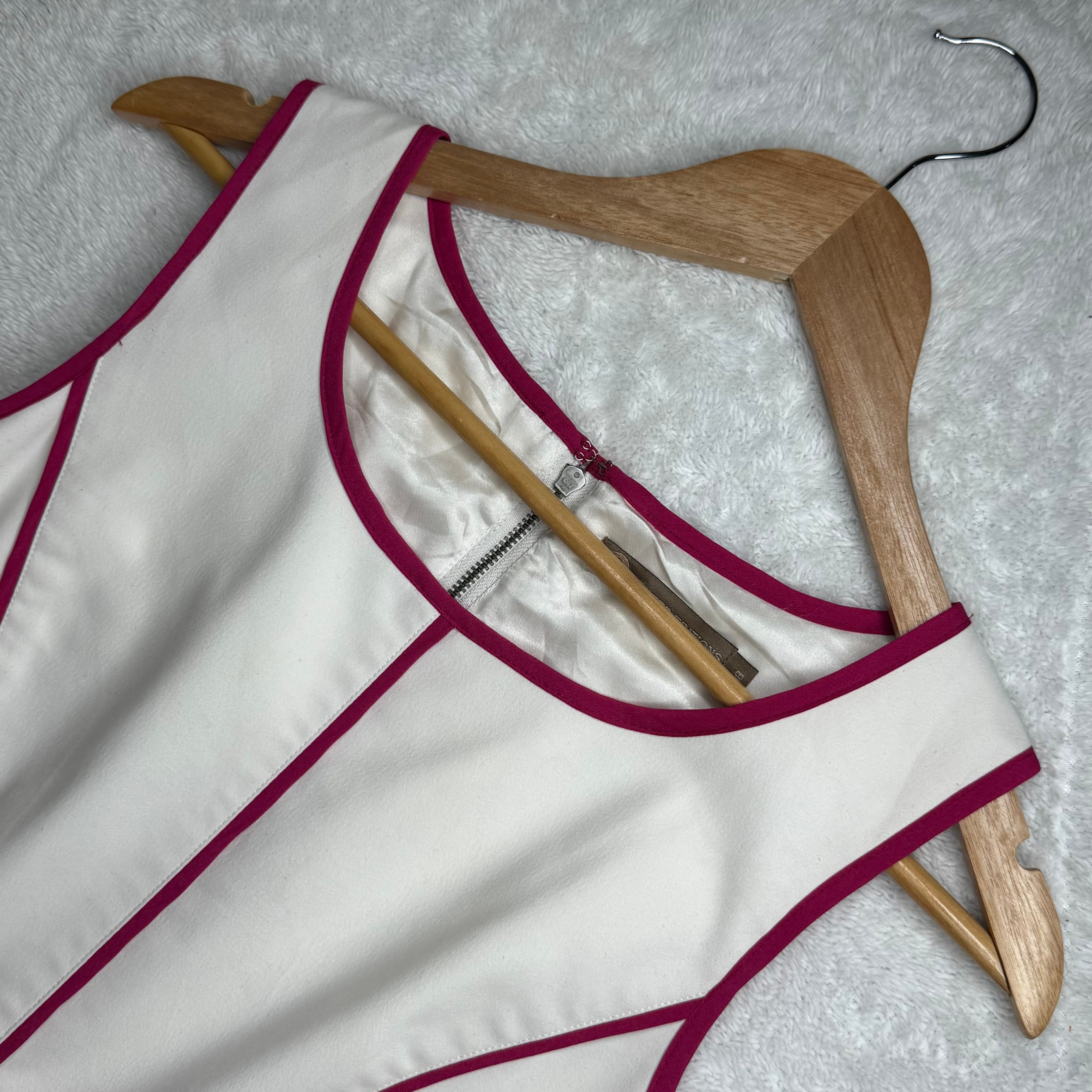 Target Limited Edition White Dress with Pink Contrast Piping