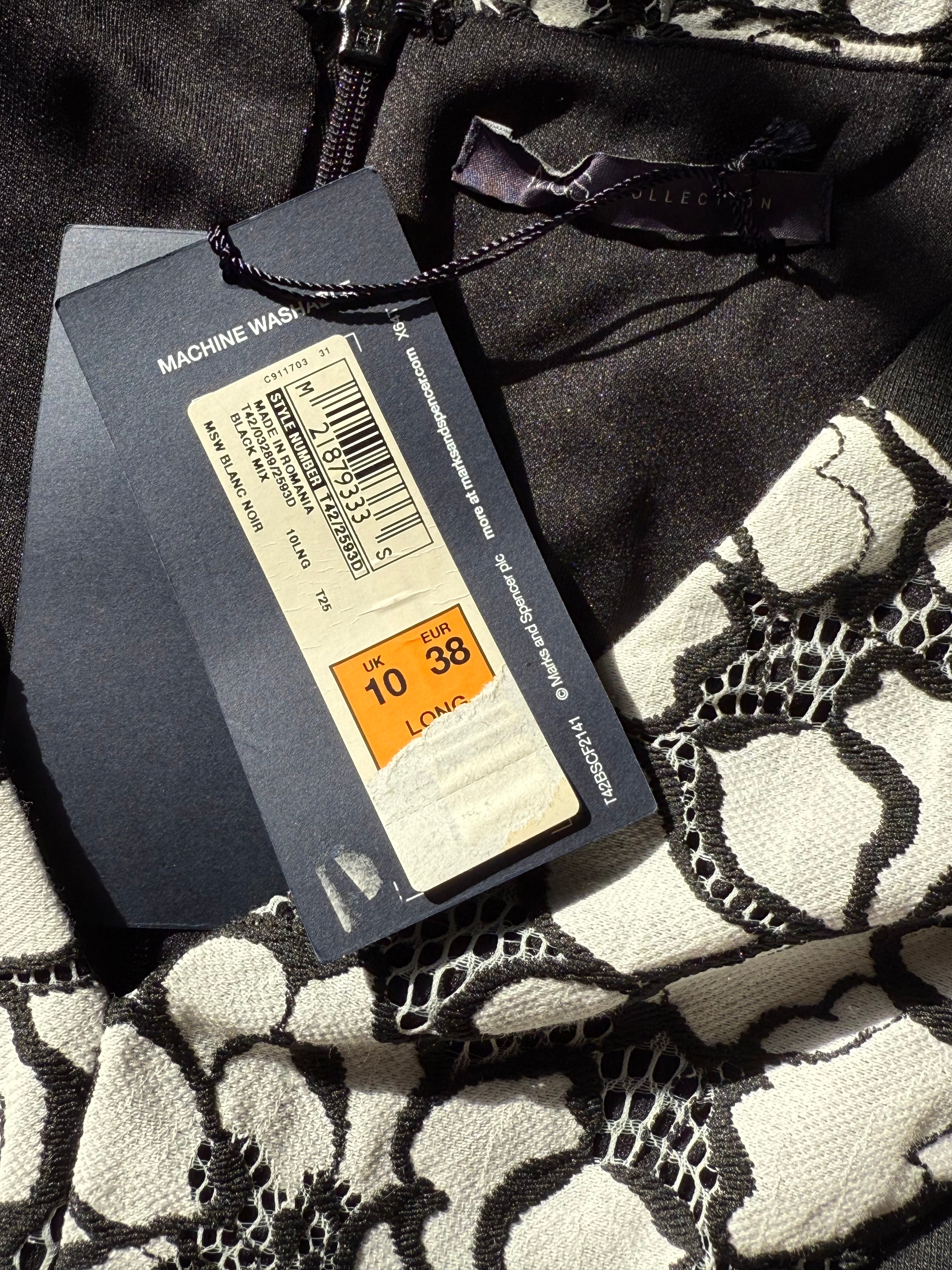 WITH TAG Classic M&S (Marks & Spencer) Floral Bodycon Dress - UK 10