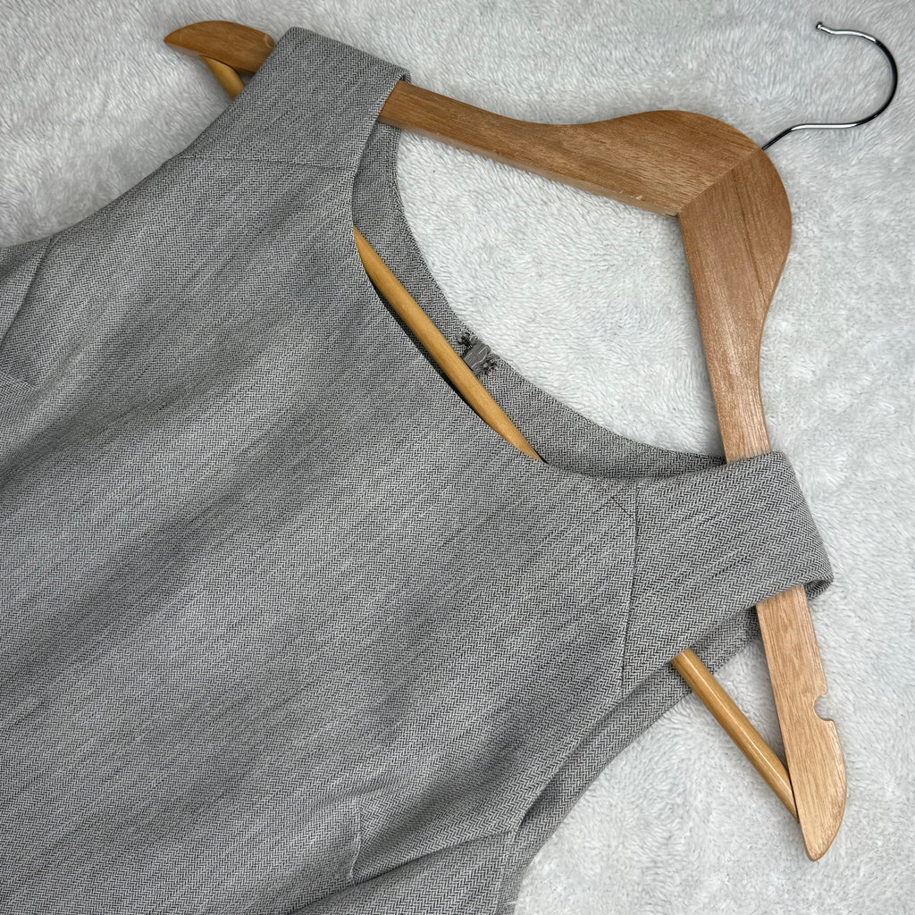 Primark Grey Textured Dress with Silver Belt Detail