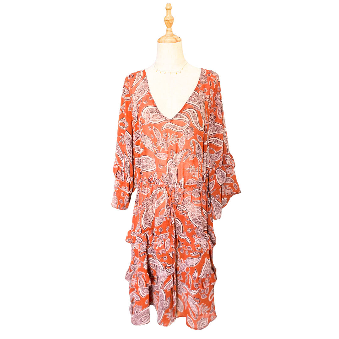 Bohemian Paisley Mini Dress