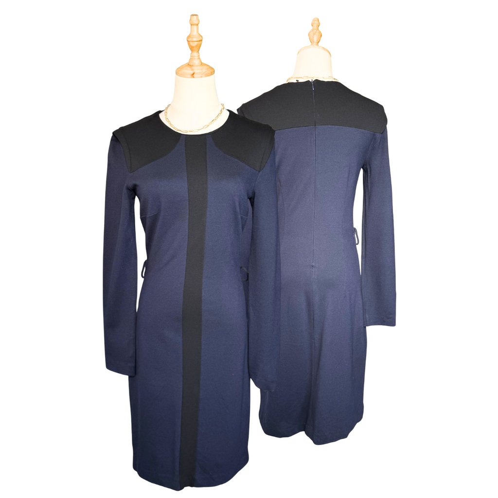 MANGO SUIT Colour-Block Long-Sleeve Dress | EUR M (Preloved)