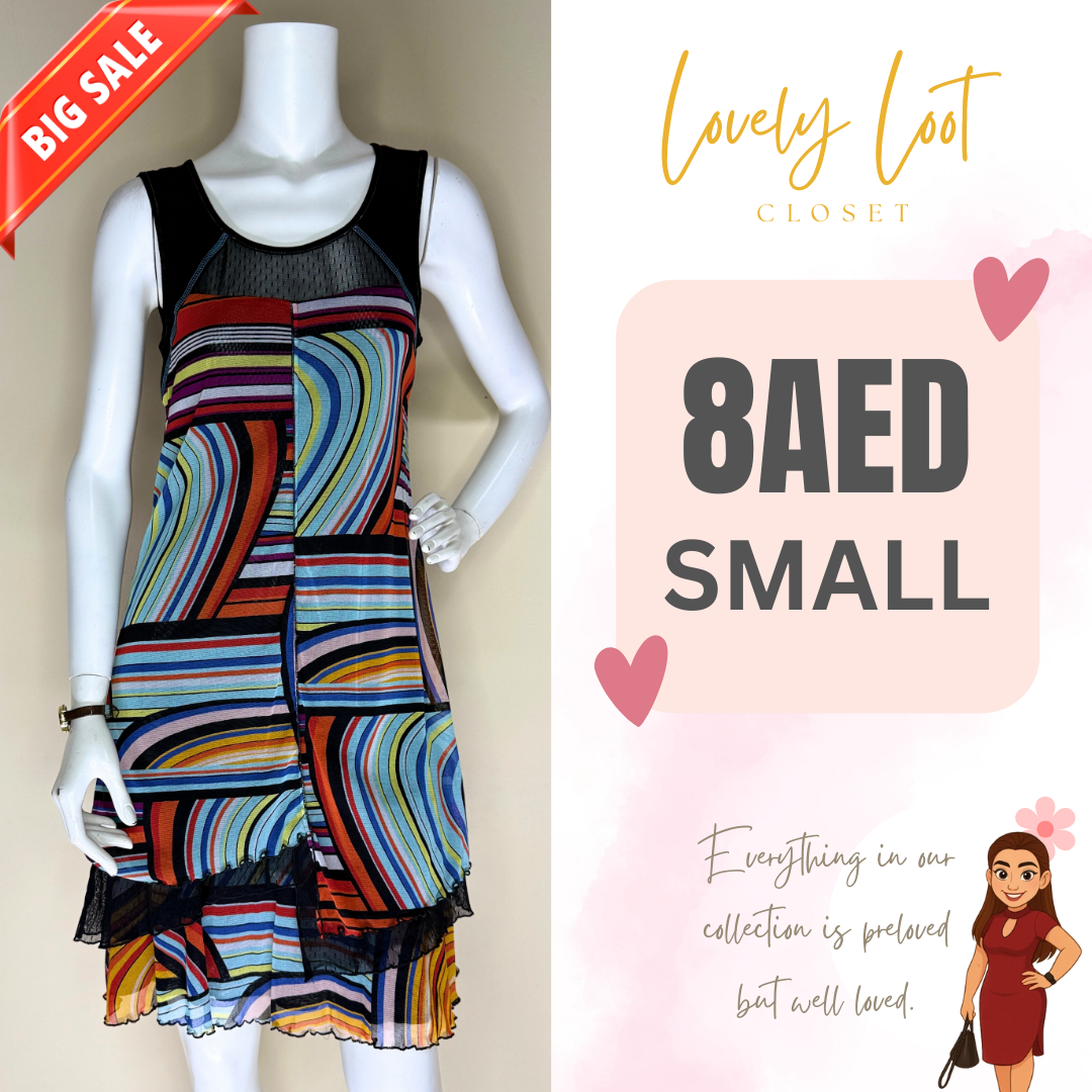 Colorful Geometric Sleeveless Dress