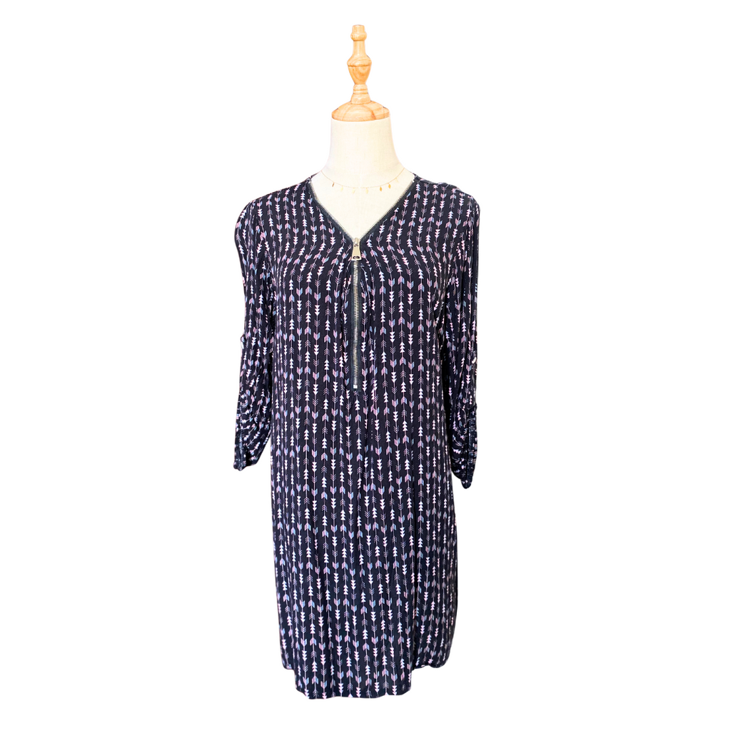 Zip-Front Tunic Dress