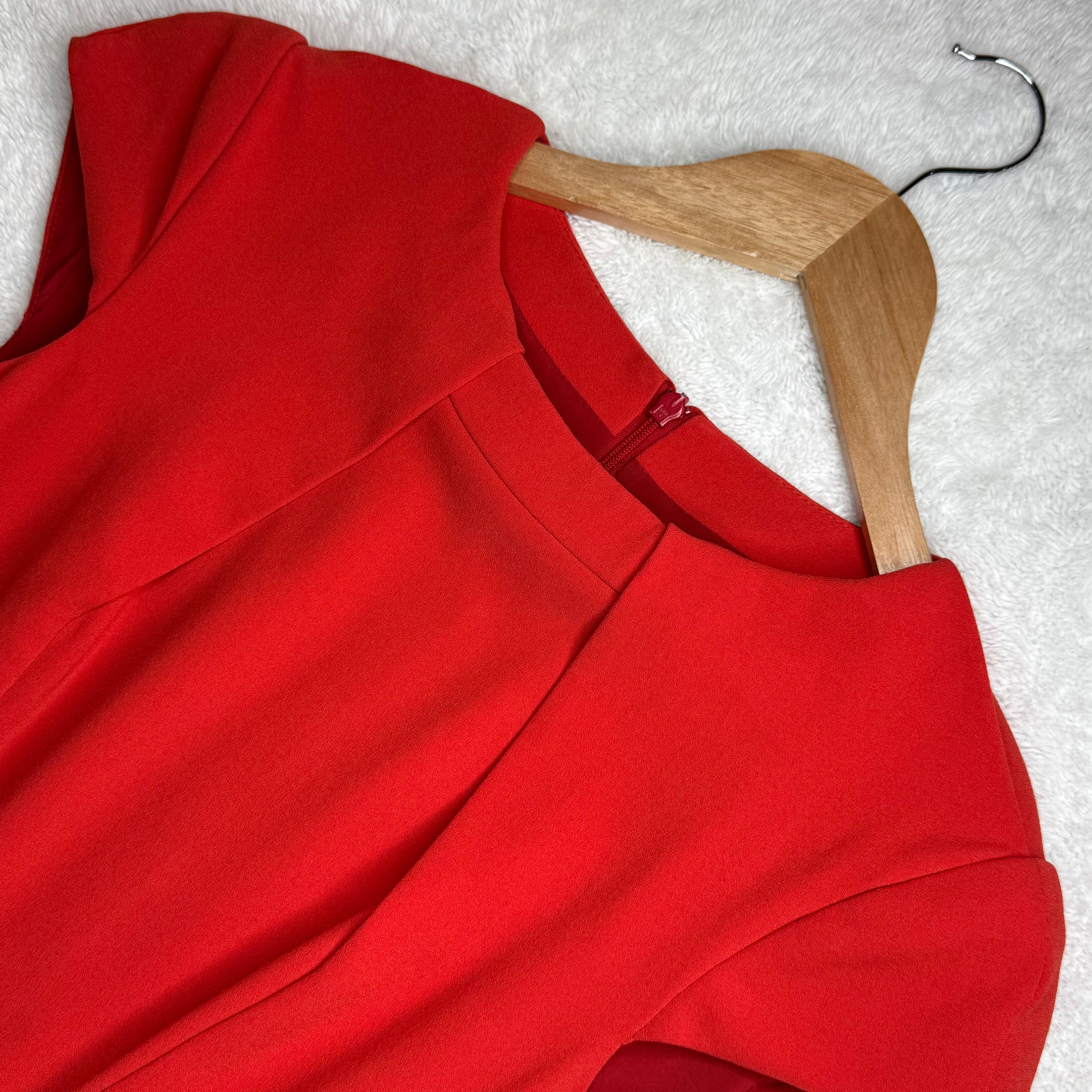 Karen Millen Red Structured Sheath Dress