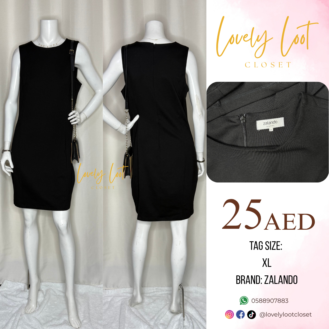 Zalando Black Sleeveless Dress (XL)