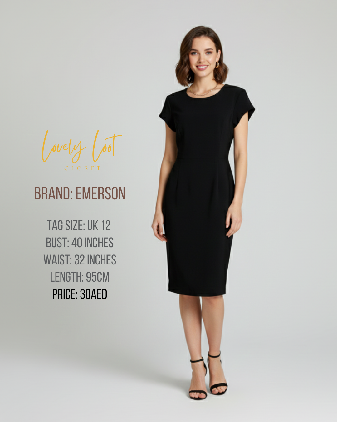 🖤 Emerson Essential Black Preloved Dress