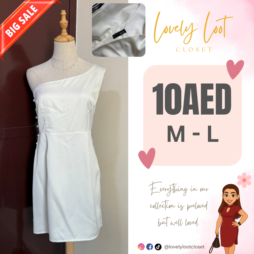 White One-Shoulder Mini Dress