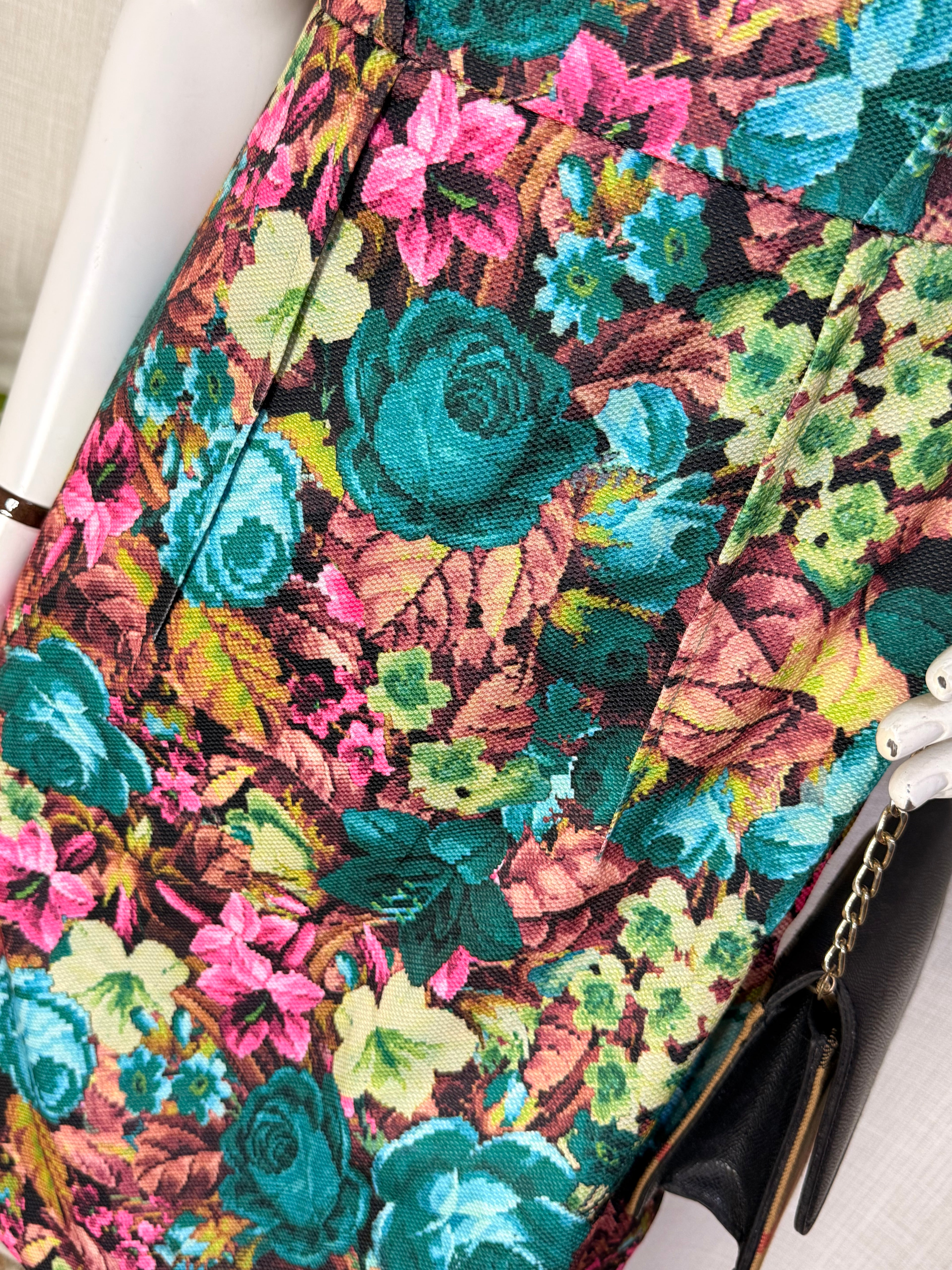 Darling Alice Jade Floral Tapestry Fitted Mini Dress – Size M / UK 10 | NWT