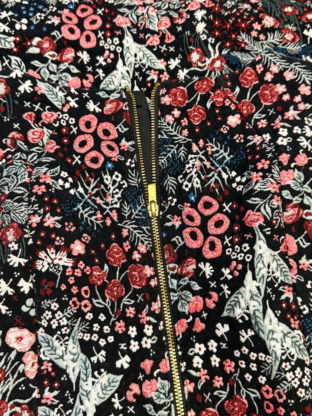 H&M Floral Brocade Tapestry Sleeveless Mini Dress - Size US 14 - Large
