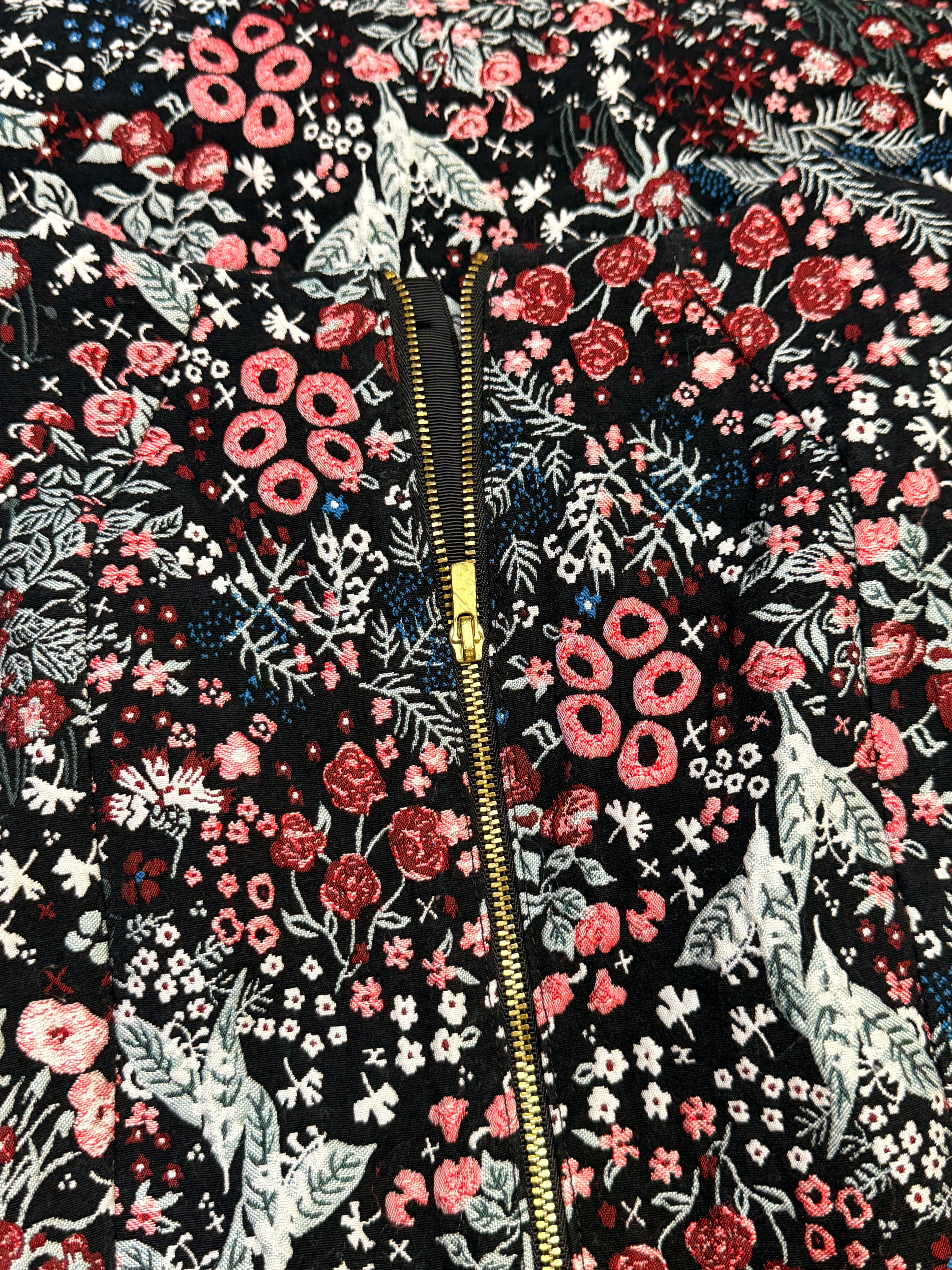 H&M Floral Brocade Tapestry Sleeveless Mini Dress - Size US 14 - Large