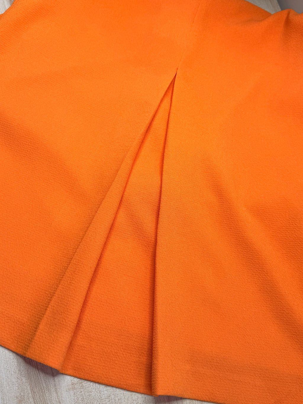 Zara Trafaluc Tangerine Orange Pleated Shift Mini Dress (Size EUR M / USA M)