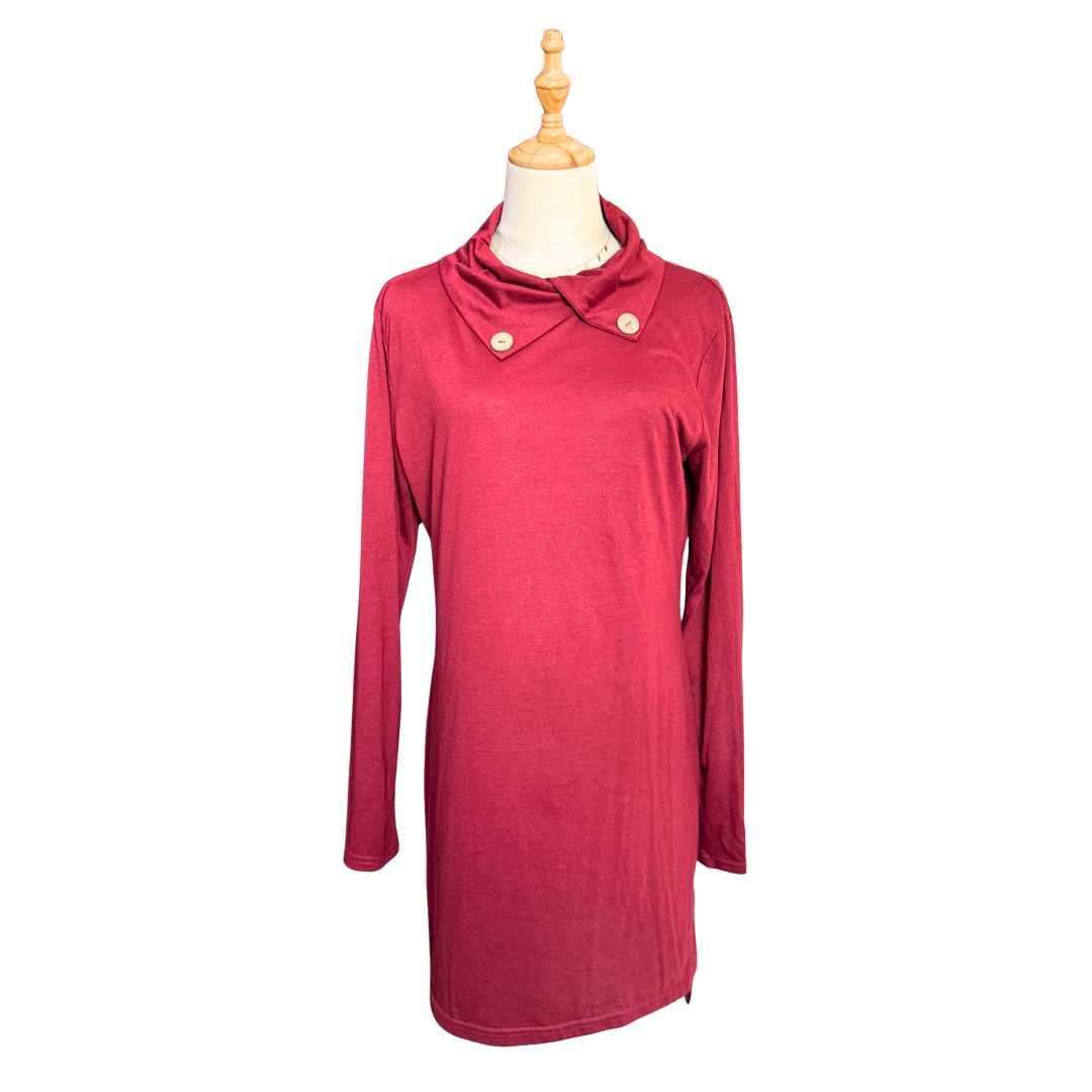 Cowl Neck Tunic Dress