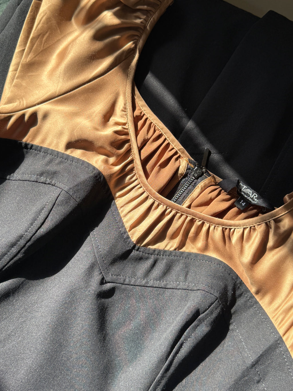 STAR BY JULIEN MACDONALD Black & Gold Dress | UK 14