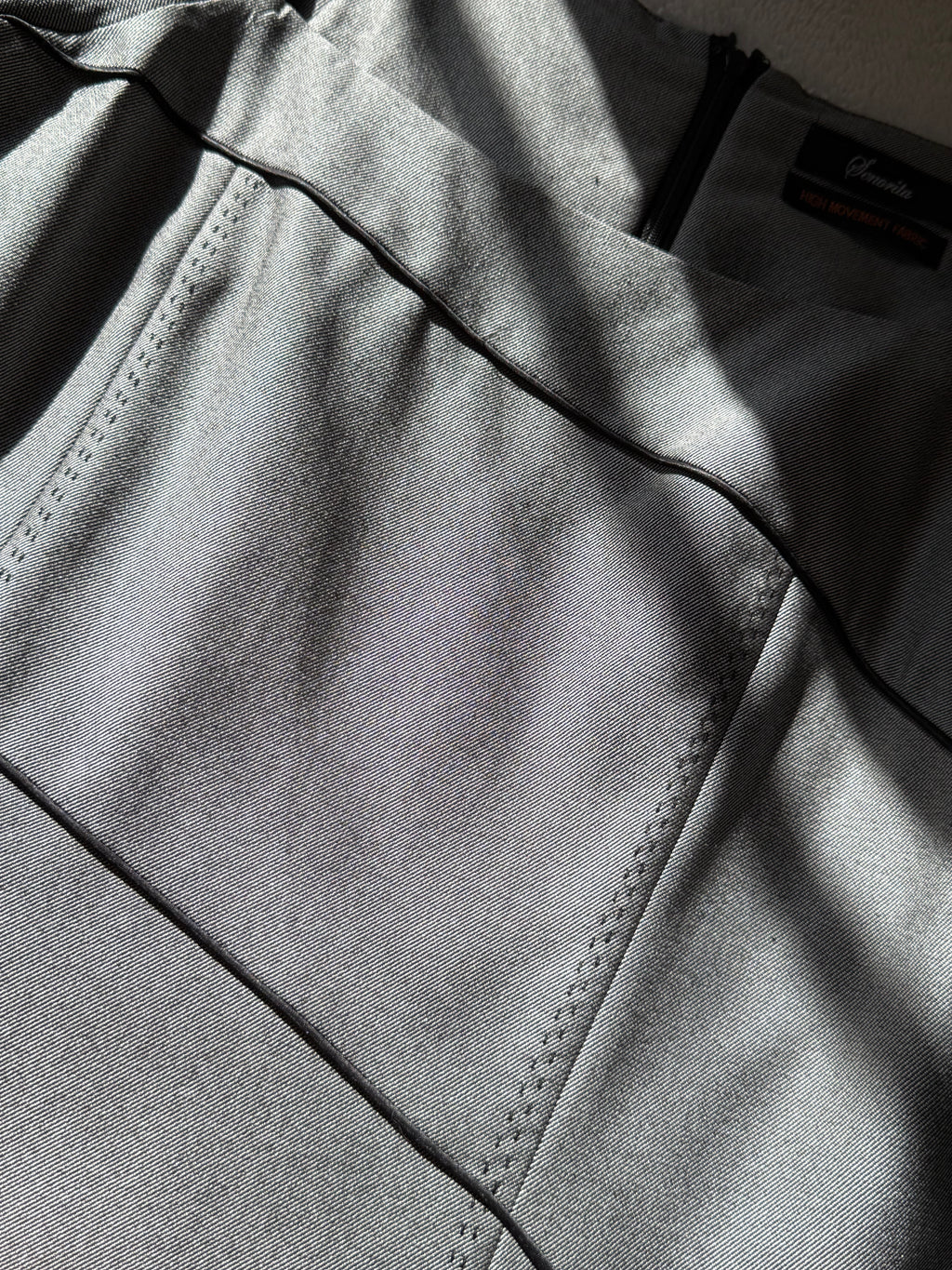 Senorita Grey Mini Dress (Size 12) - Like New, High Movement Fabric | Workwear & Evening Dress