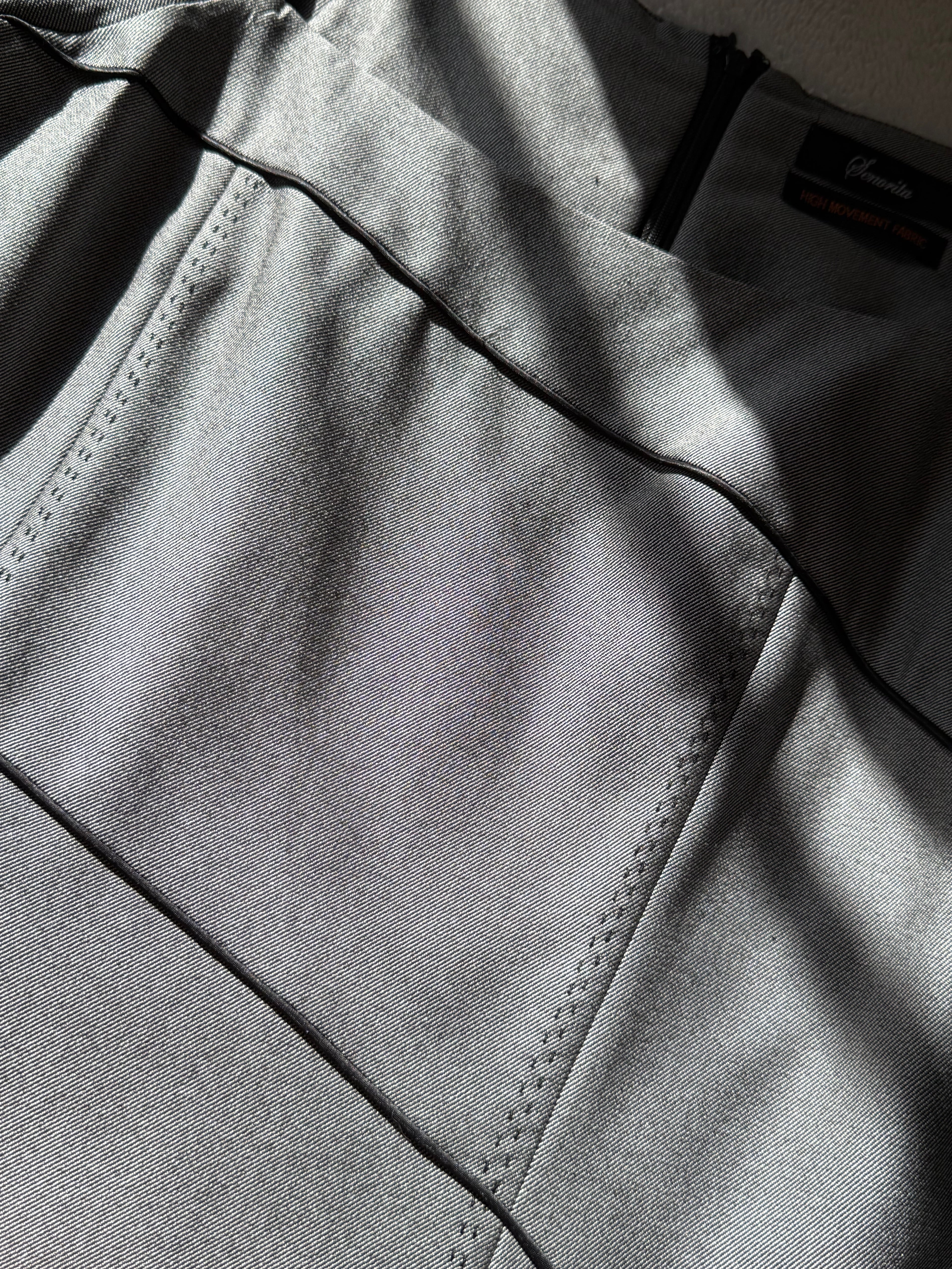 Senorita Grey Mini Dress (Size 12) - Like New, High Movement Fabric | Workwear & Evening Dress
