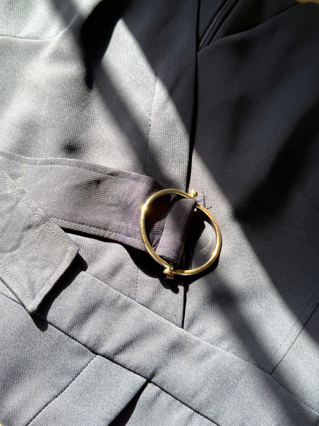 NEXT Tailoring Navy Belted Faux Wrap Dress | UK 12