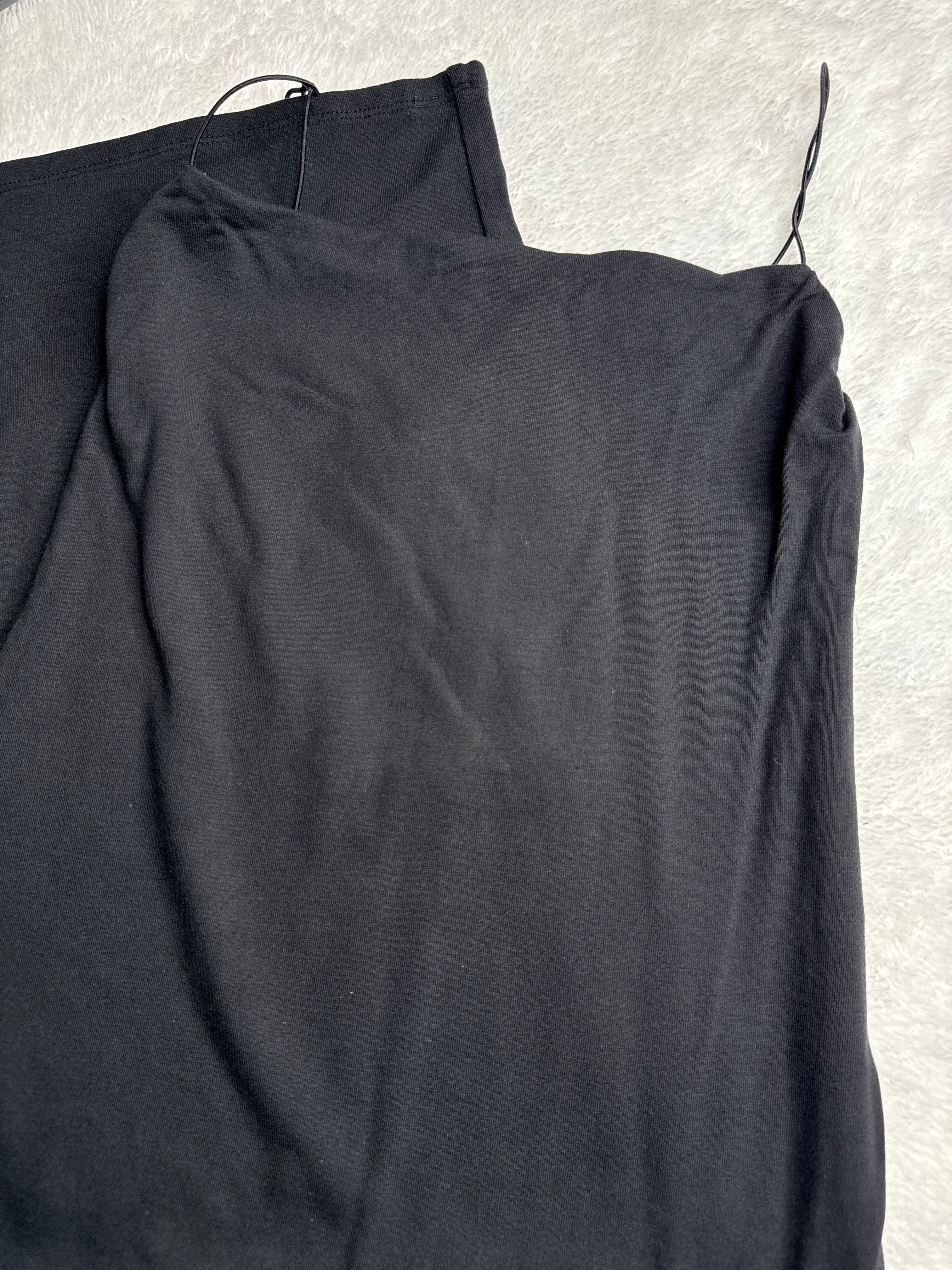 Oh Polly Black Midi Slip Dress (UK 8 / Small)