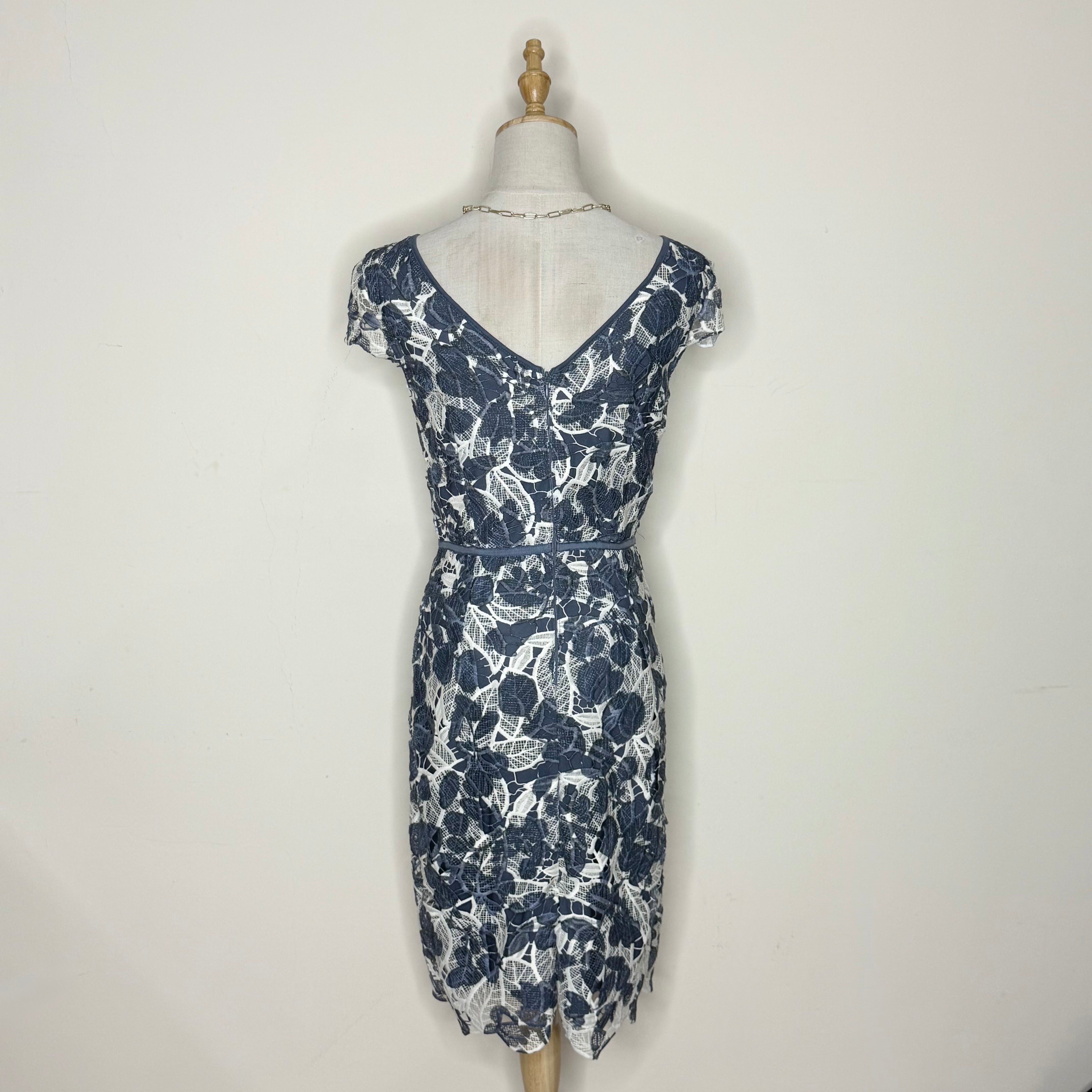 Esprit Navy & White Lace Sheath Dress