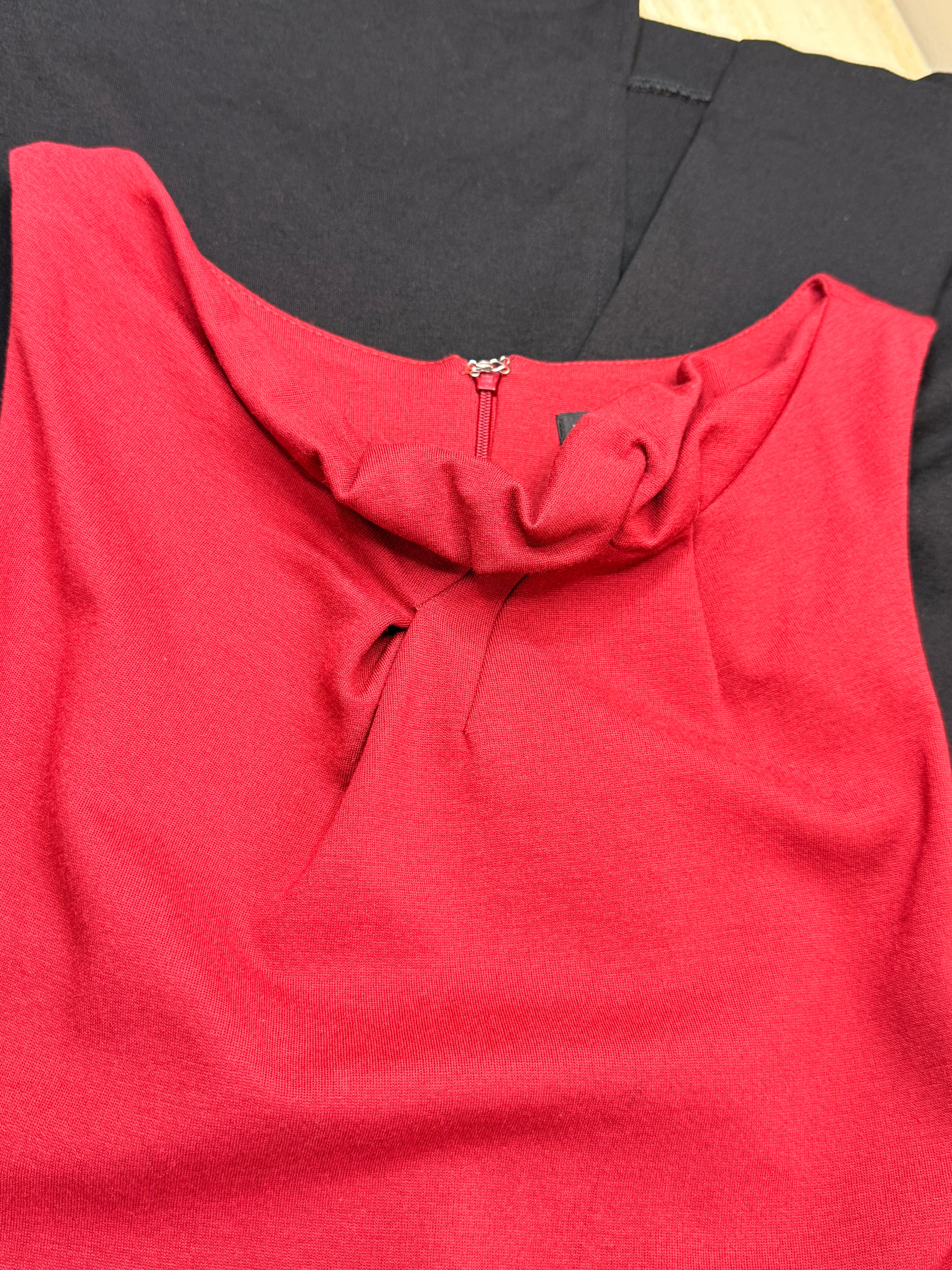 Mango Collection Colorblock Cowl Neck Sheath Midi Dress (Size EUR S / US XS)
