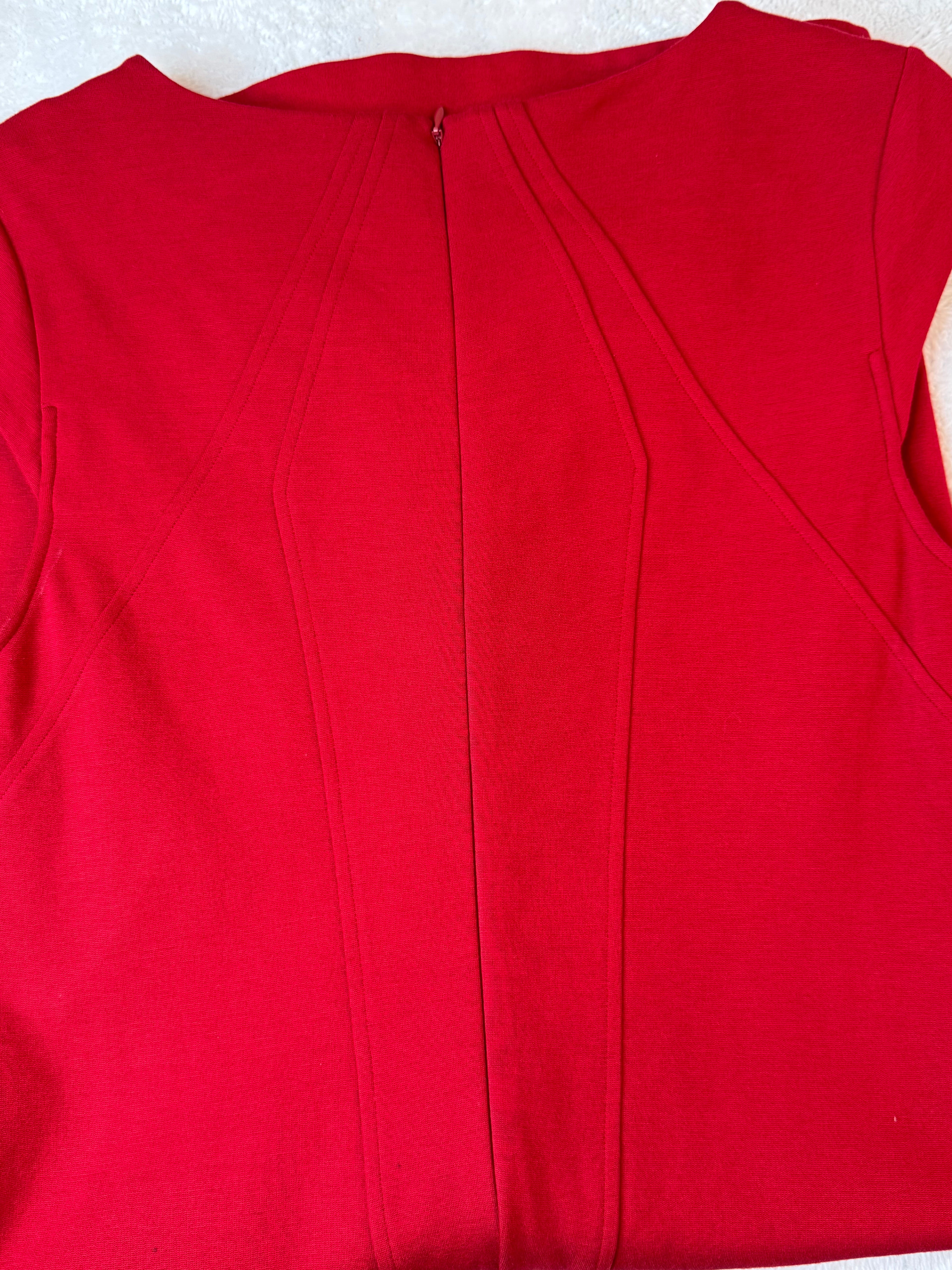 David Lawrence Red Corporate Sheath Dress | UK 12