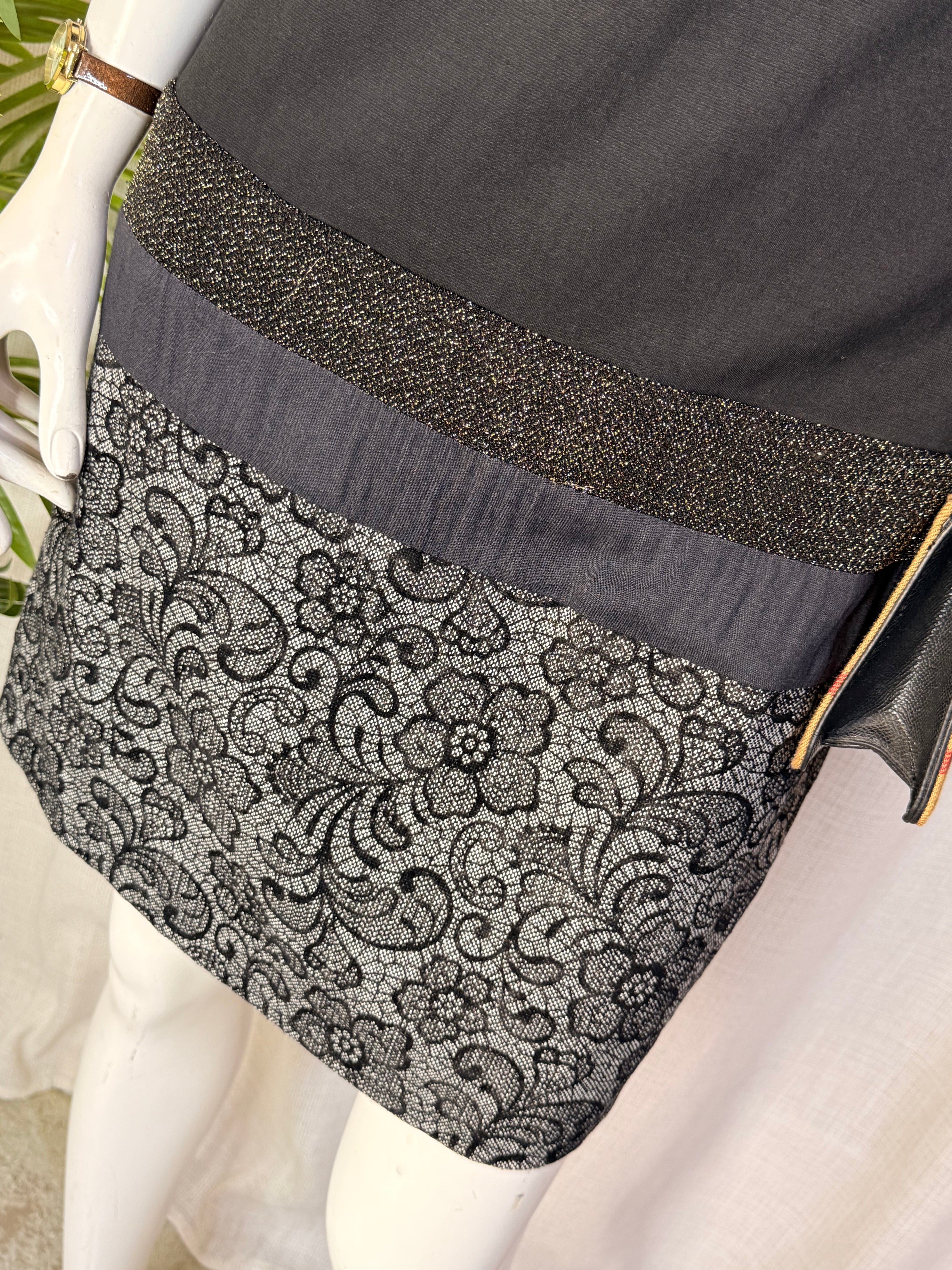Sweet Miss Black & Silver Lace Detail Shift Dress – Size M | Elegant Party Dress