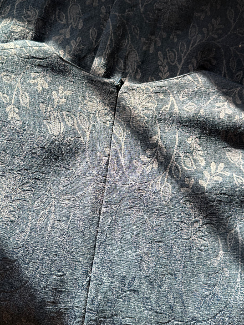 PRISCILLE Navy Embossed Floral Dress | EUR 48
