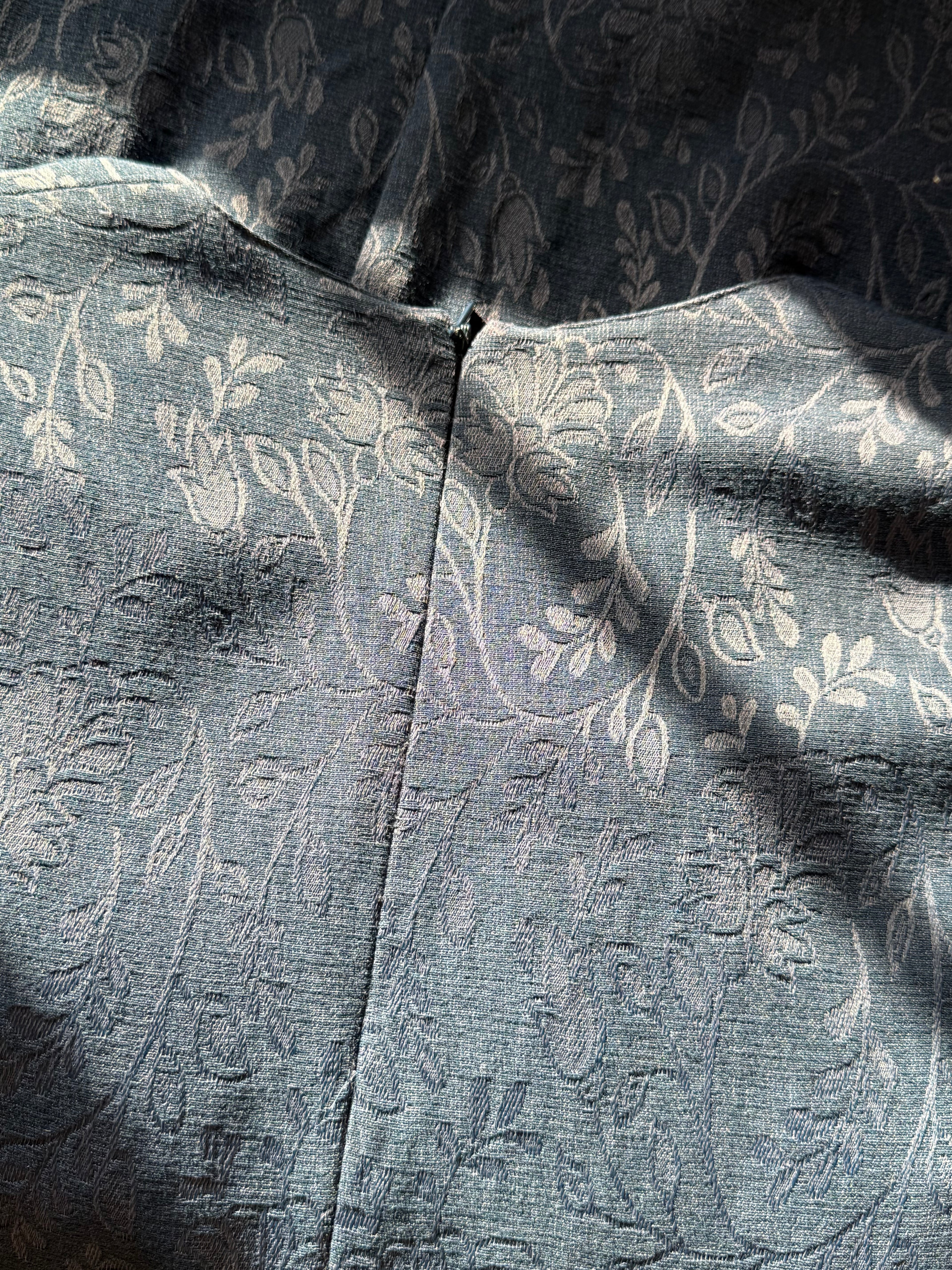 PRISCILLE Navy Embossed Floral Dress | EUR 48