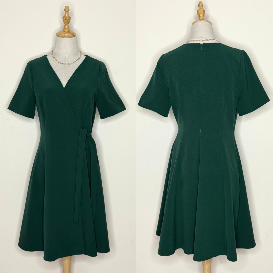 Hunter Green Wrap Dress (UK 10)