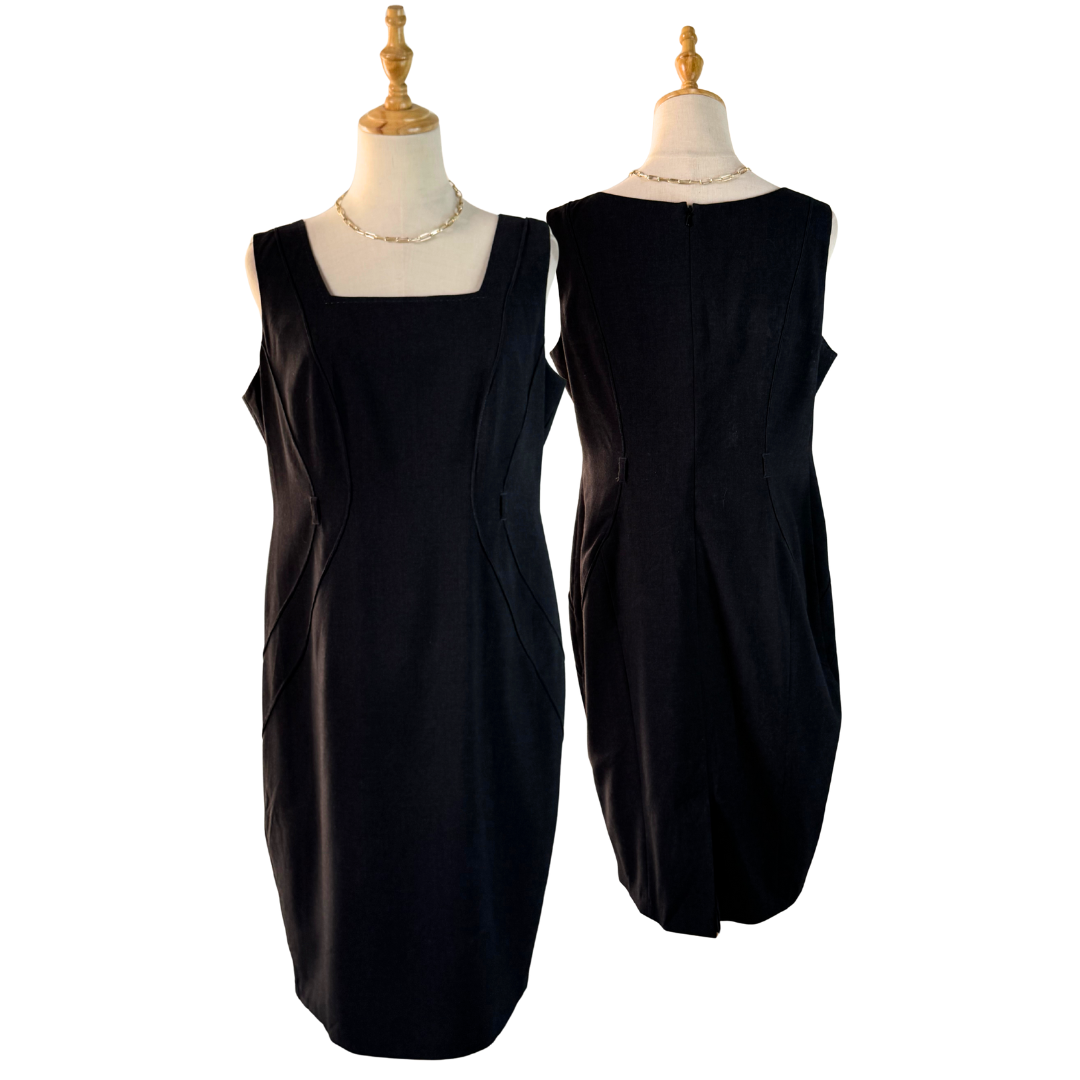Classic Black Shift Dress by MARKS & SPENCER - Preloved UK 14