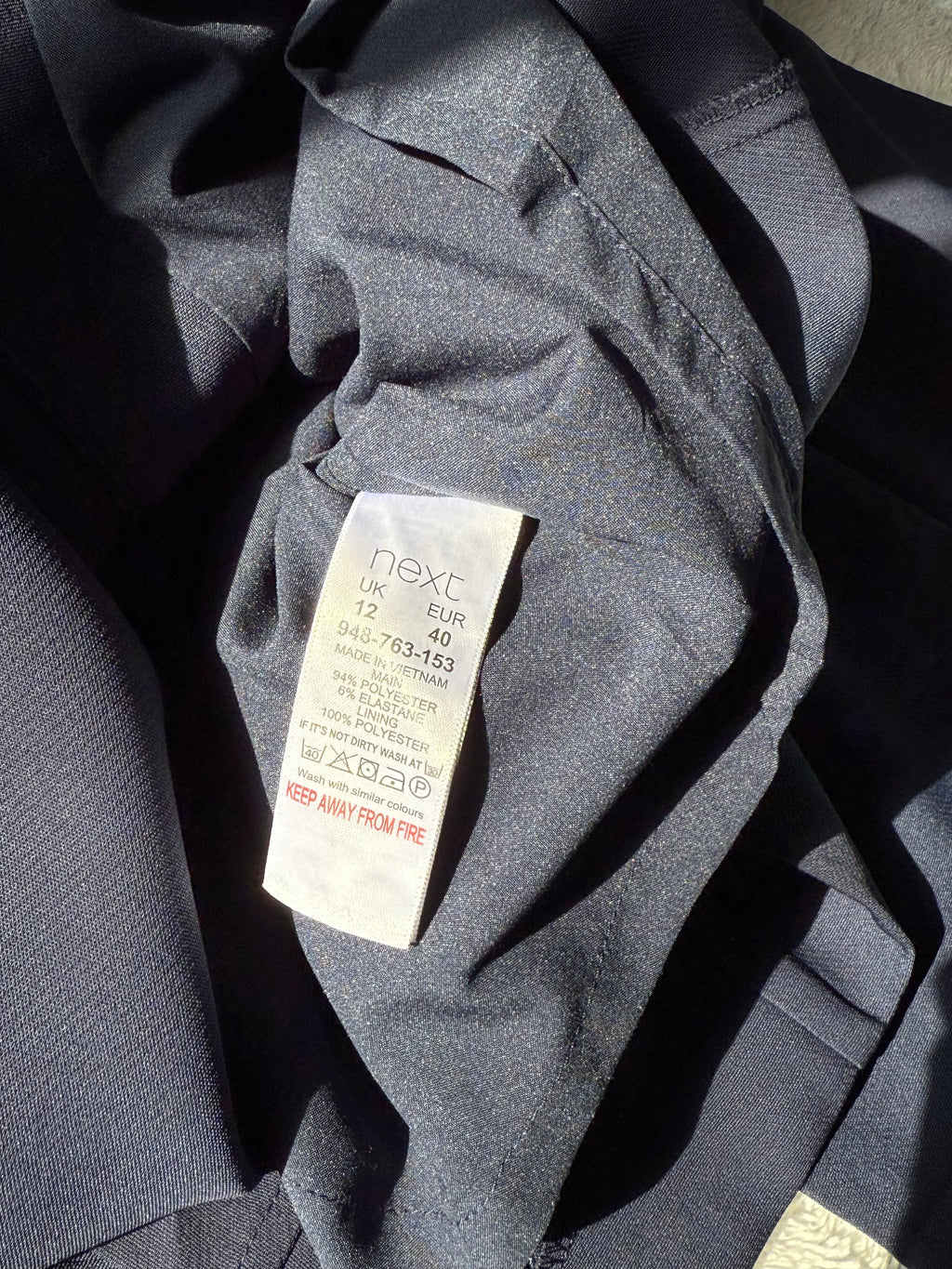 NEXT Tailoring Navy Belted Faux Wrap Dress | UK 12