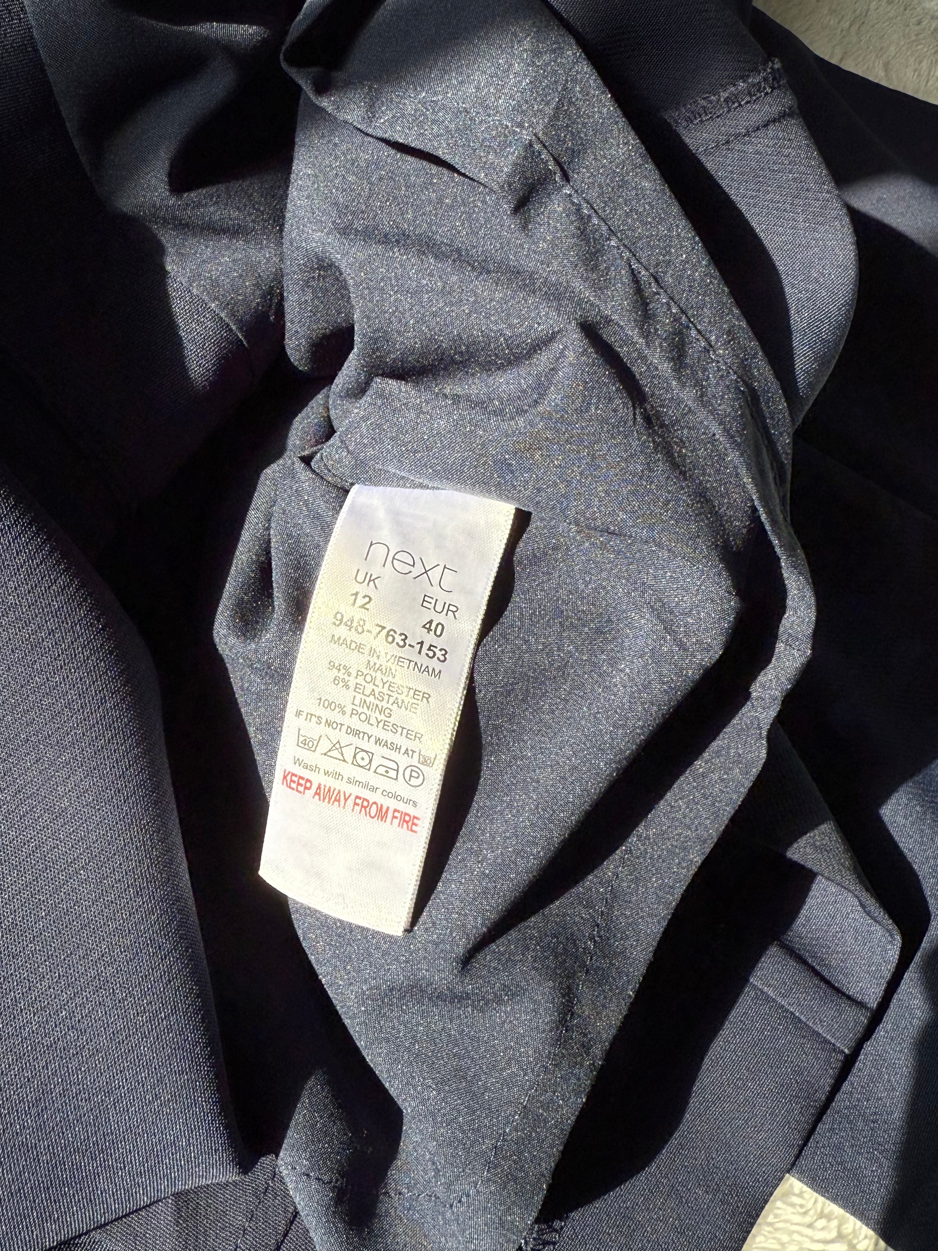 NEXT Tailoring Navy Belted Faux Wrap Dress | UK 12