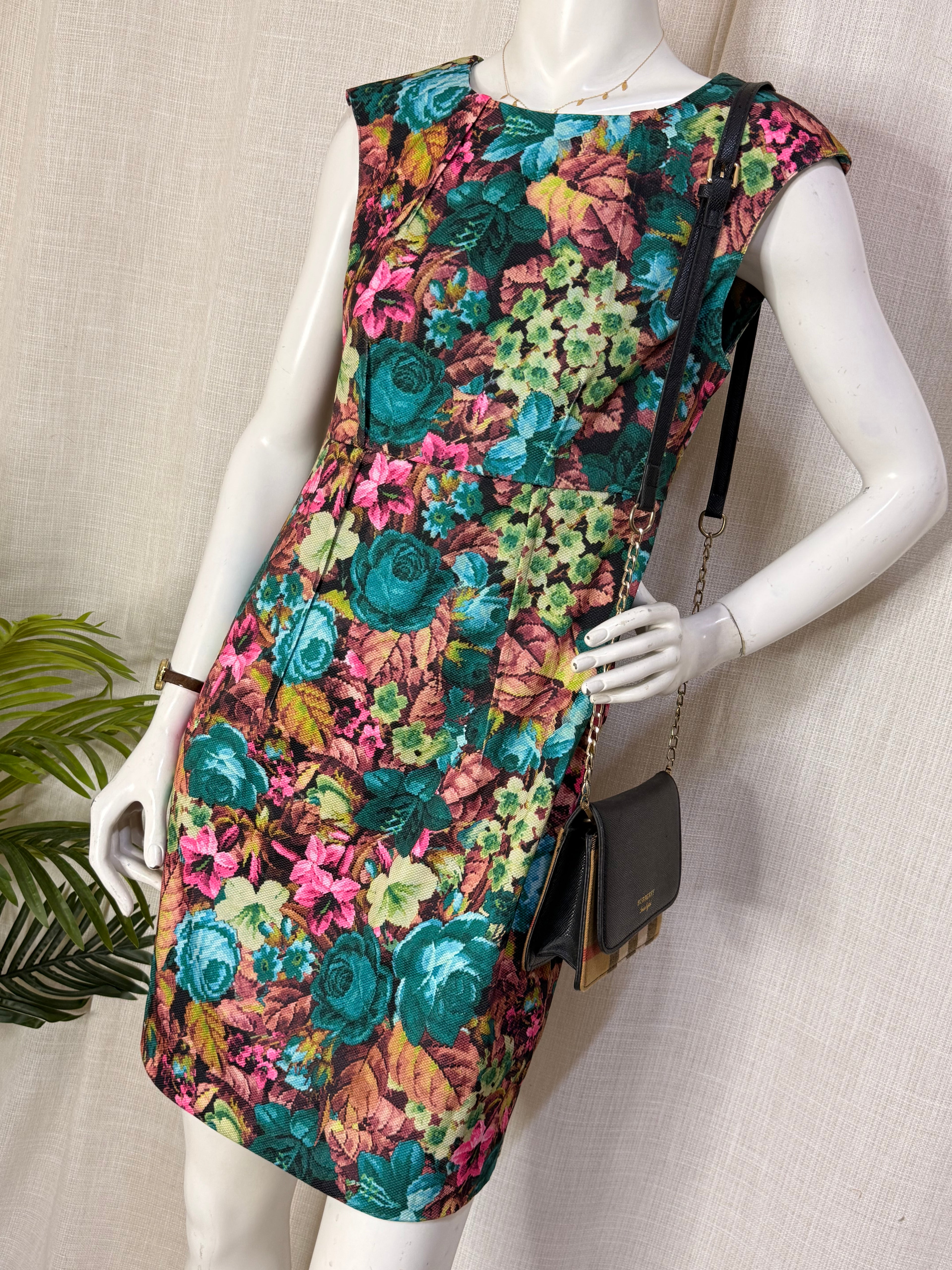 Darling Alice Jade Floral Tapestry Fitted Mini Dress – Size M / UK 10 | NWT