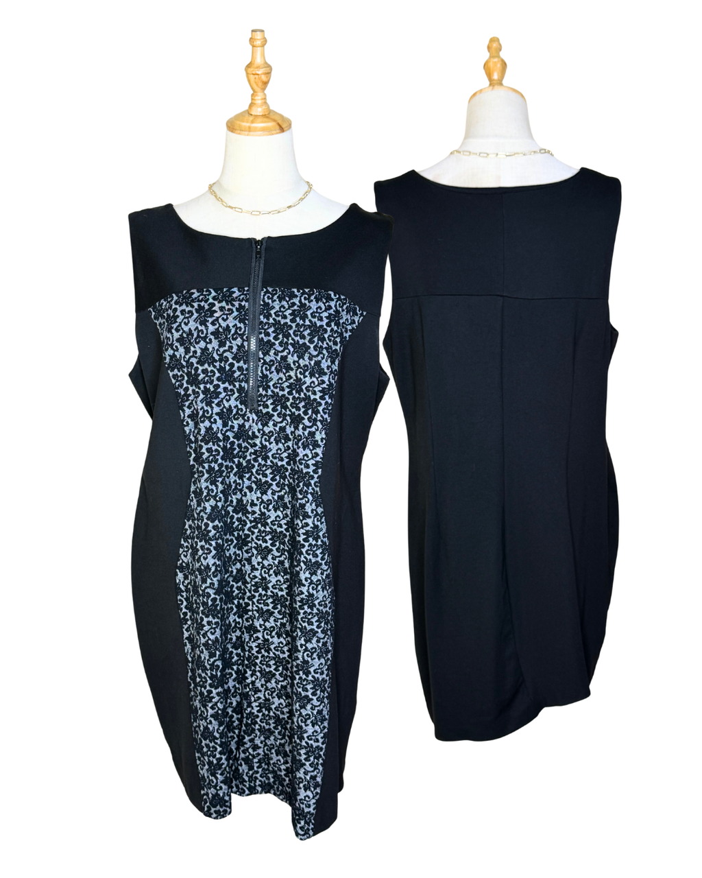 Ripe Maternity Black Zip-Front Dress | Size XL