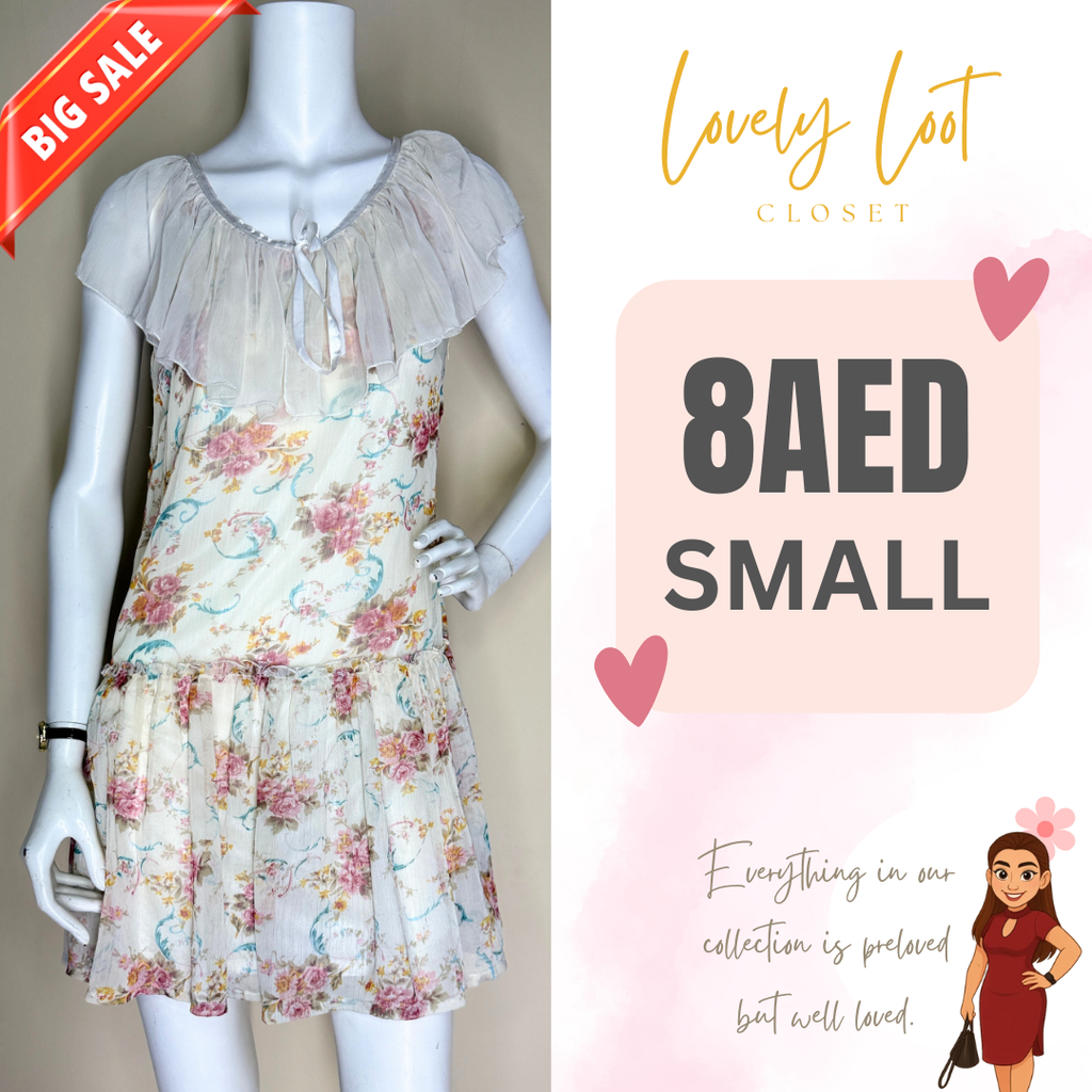 Ruffled Floral Mini Dress