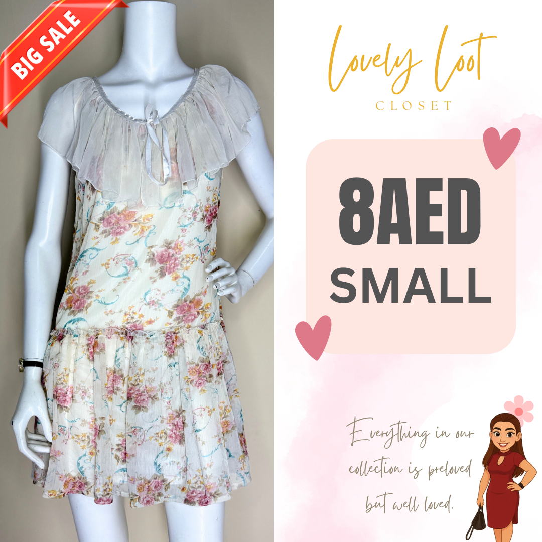 Ruffled Floral Mini Dress